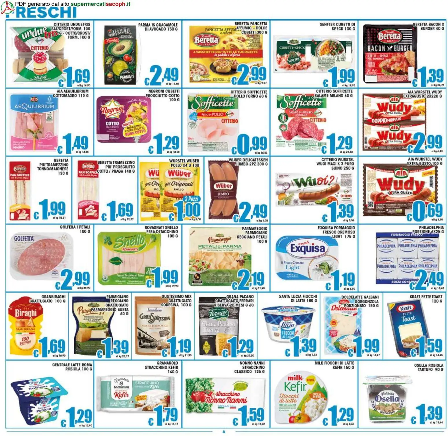 Volantino Sacoph del 17.04.2026 | Pagina: 6 | Prodotti: Tartufo, Prosciutto Cotto, Fiocchi, Formaggio