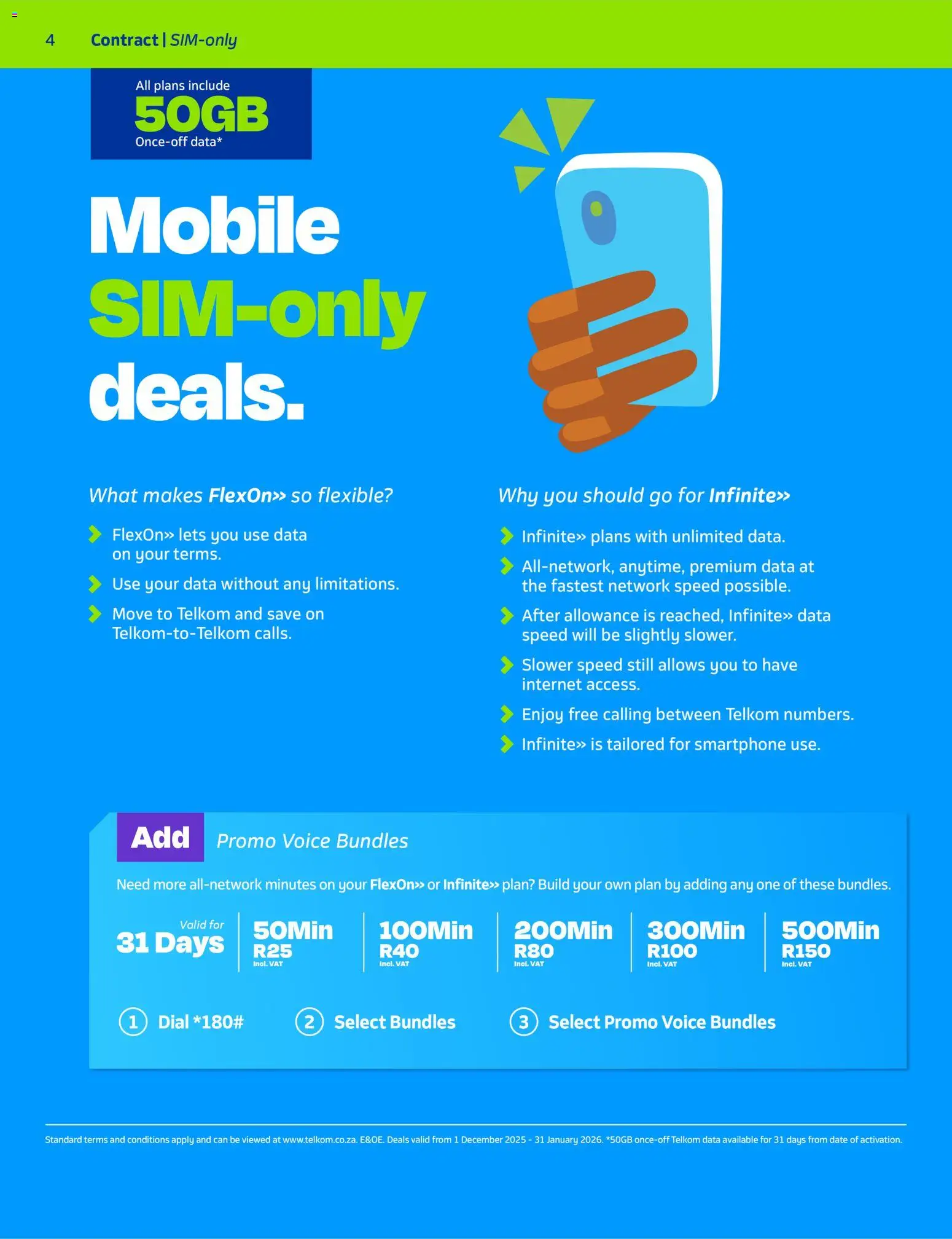 New Telkom catalogue – valid from 01.12.2025 | Page: 4 | Products: Data, Smartphone