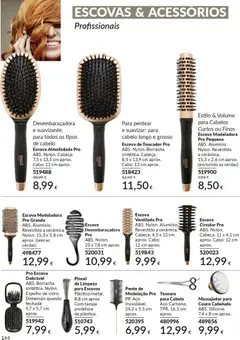 Pré-visualização Pente de Modelação Pro, PP, Aço Inoxidável. 24,2 x 5,5 cm aprox. válido de 01.04.2026 | Página: 144