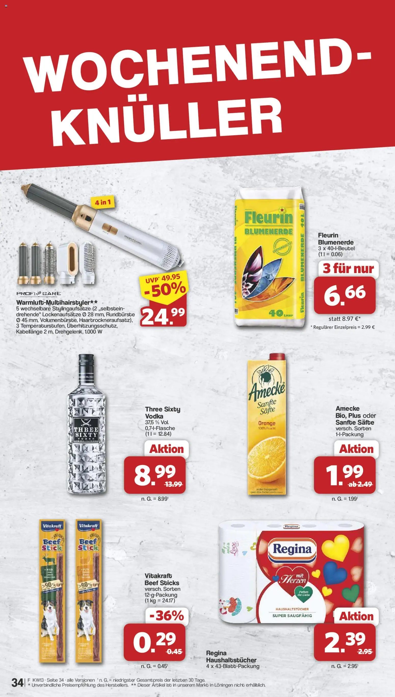 Famila Nordwest Prospekt 	 – gültig ab 23.03.2026 | Seite: 34 | Produkte: Pute, Blumenerde, Vodka, Fleisch