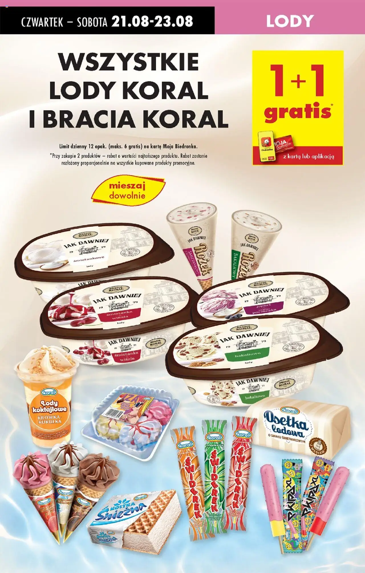 Biedronka gazetka - Oferta w tym tygodniu od 21.08.2025 | Strona: 39 | Produkty: Osełka, Porzeczka, Lody koral, Jogurt
