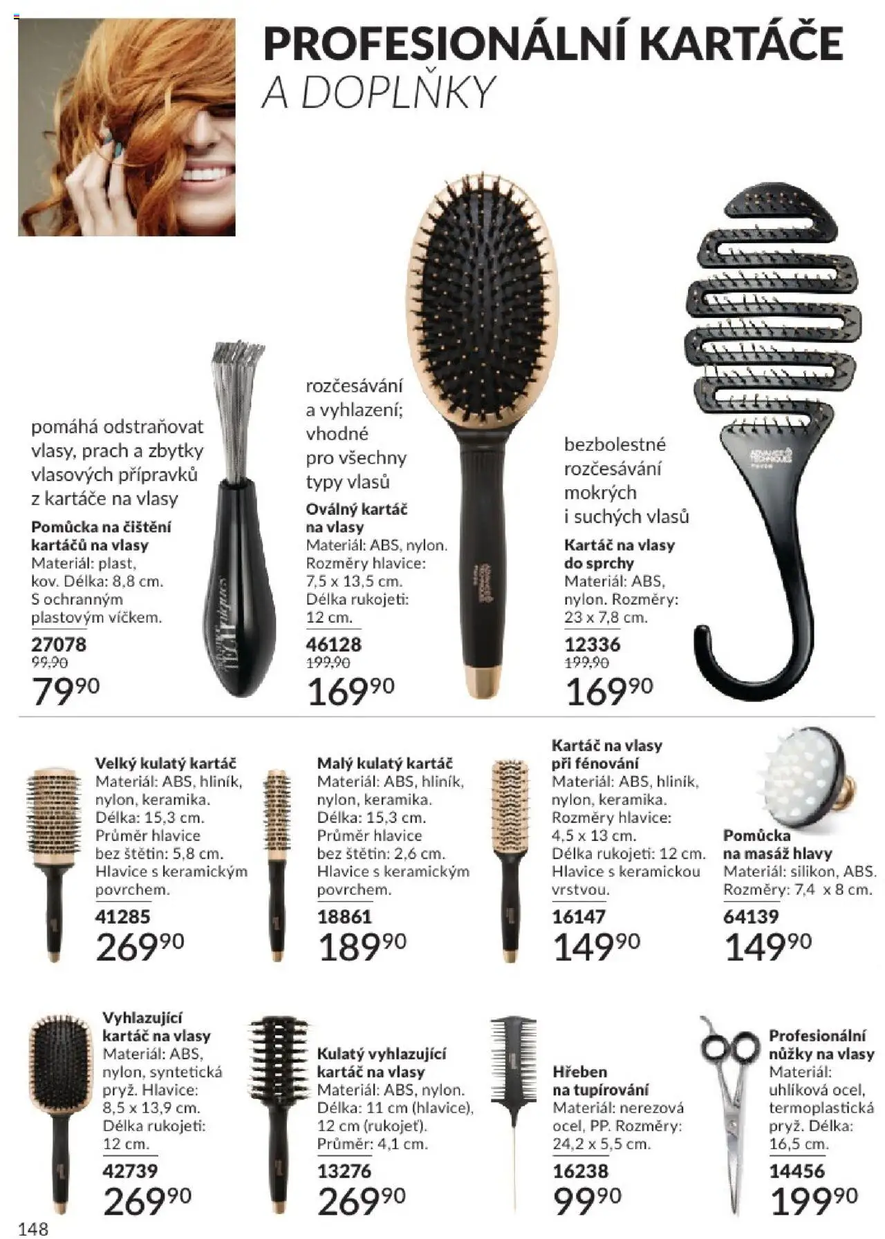 Avon katalog 8/2025 od 31.07.2025 | Strana: 148 | Produkty: Kartáč na vlasy, Nůžky, Hřeben, Kartáč