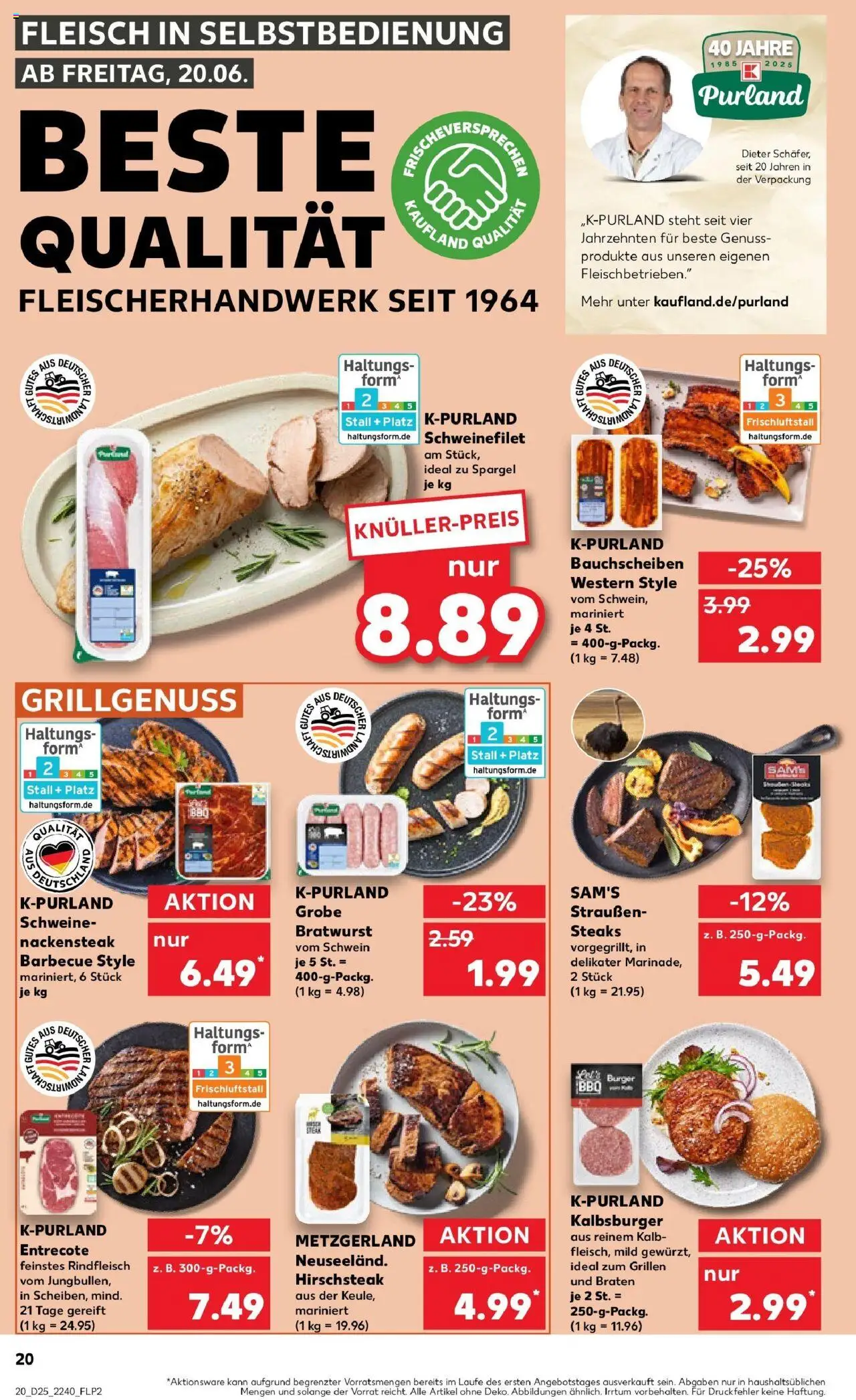 Kaufland prospekt Horb Am Neckar	 - gültig ab dem 22.06.2025 | Seite: 33 | Produkte: Bratwurst, Burger, Entrecote, Fleisch