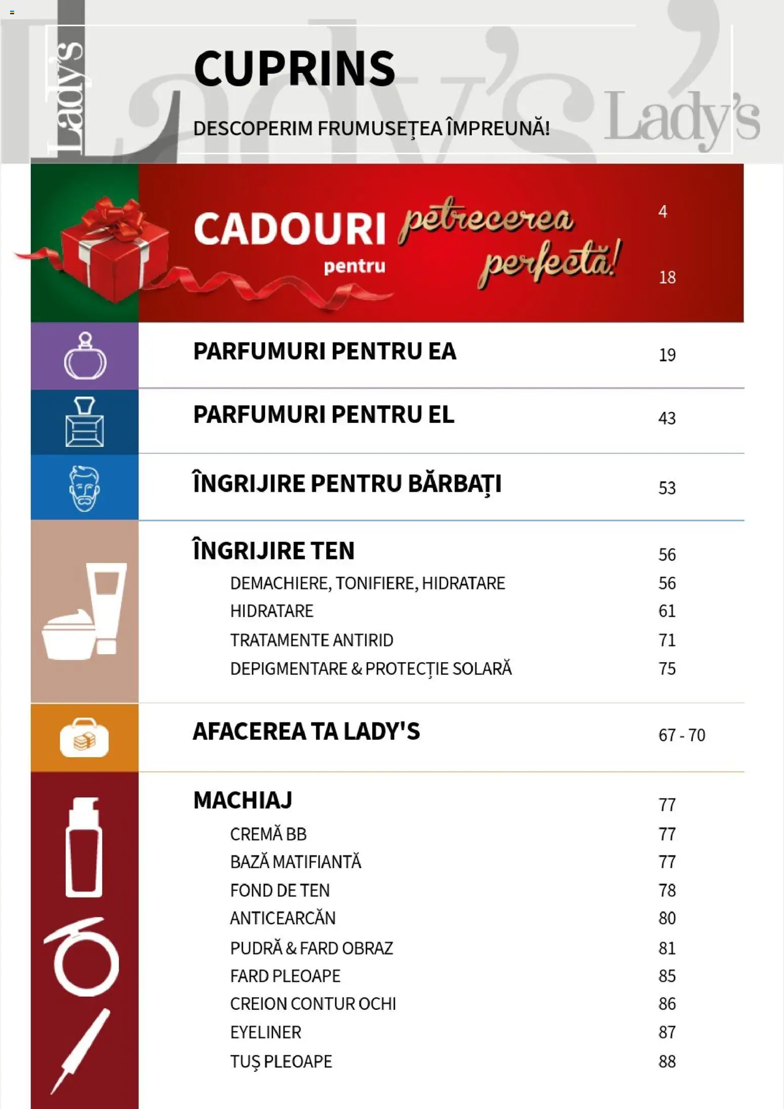 Noul catalog Lady’s – valabil de la 10.11.2025 | Pagină: 2 | Produse: Fond de ten, Machiaj, Pudră, Protecție solară