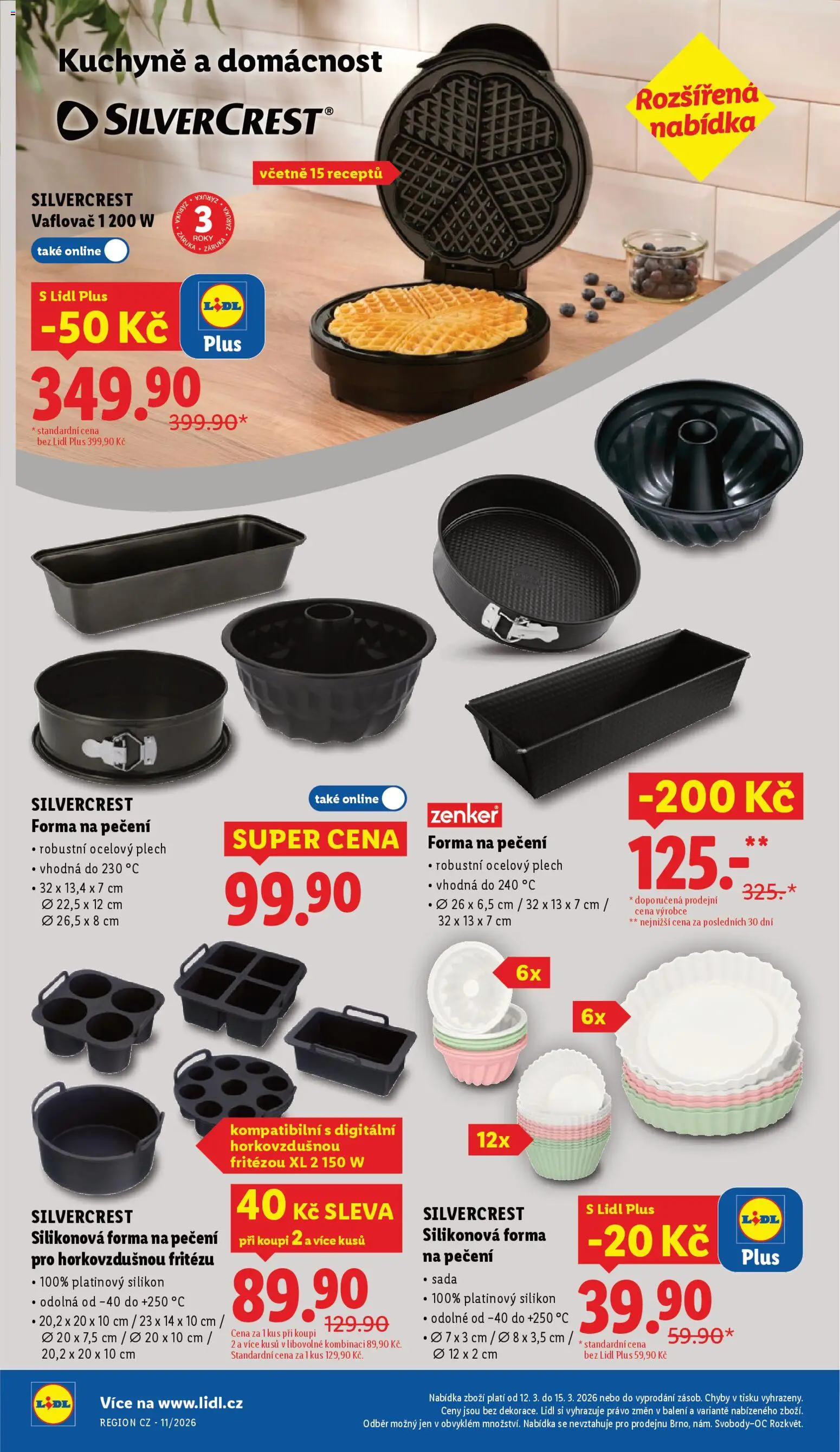 Lidl leták - Spotřební zboží od 09.03.2026 | Strana: 22 | Produkty: Vaflovač, Plech, Forma, Silikon