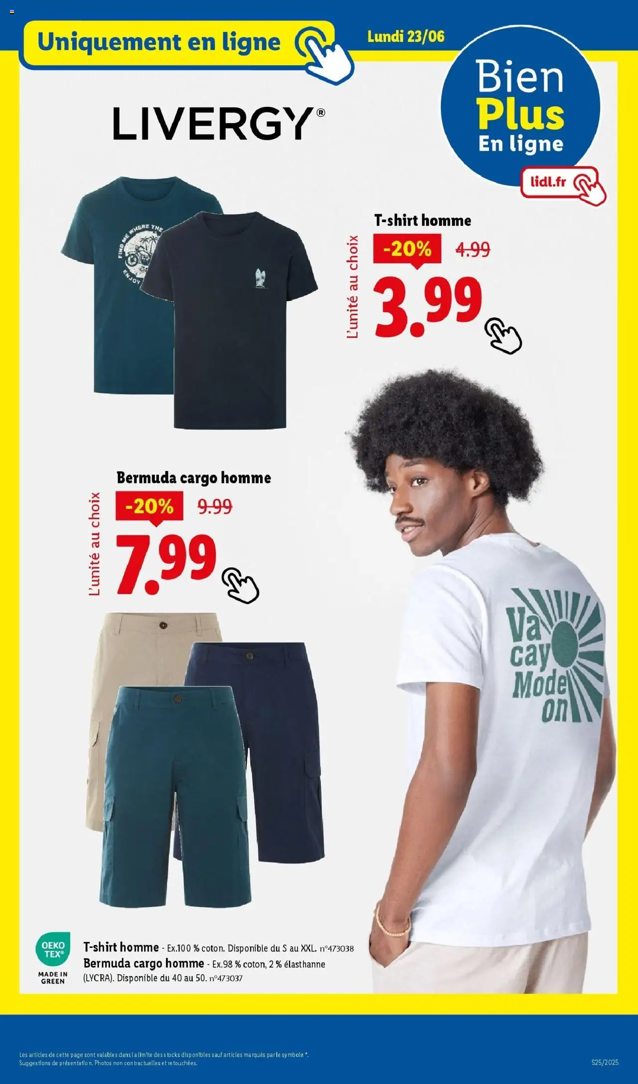  | Page: 73 | Produits: Bermuda, T-shirt, Shorts, Thé