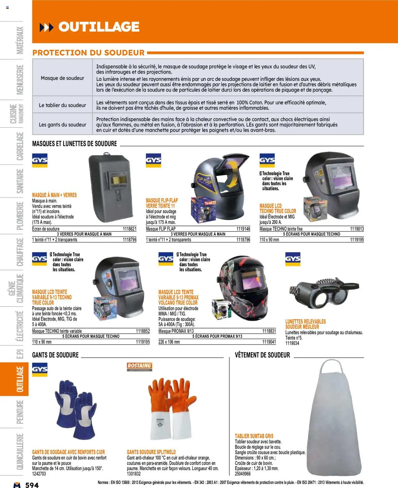  | Page: 594 | Produits: Tablier, Coton, Gants, Lunettes