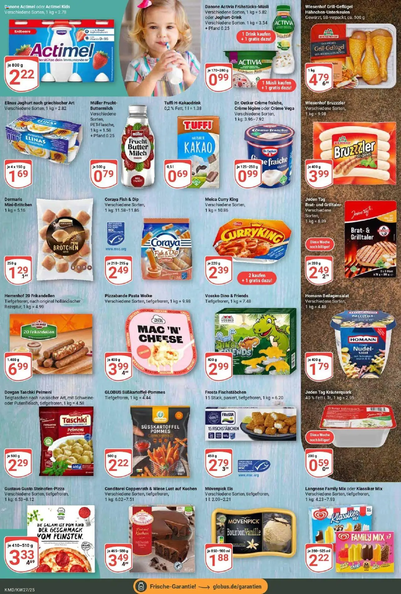 Globus prospekt Köln	 - gültig ab dem 29.06.2025 | Seite: 18 | Produkte: Butter, Frosta, Salami, Eis