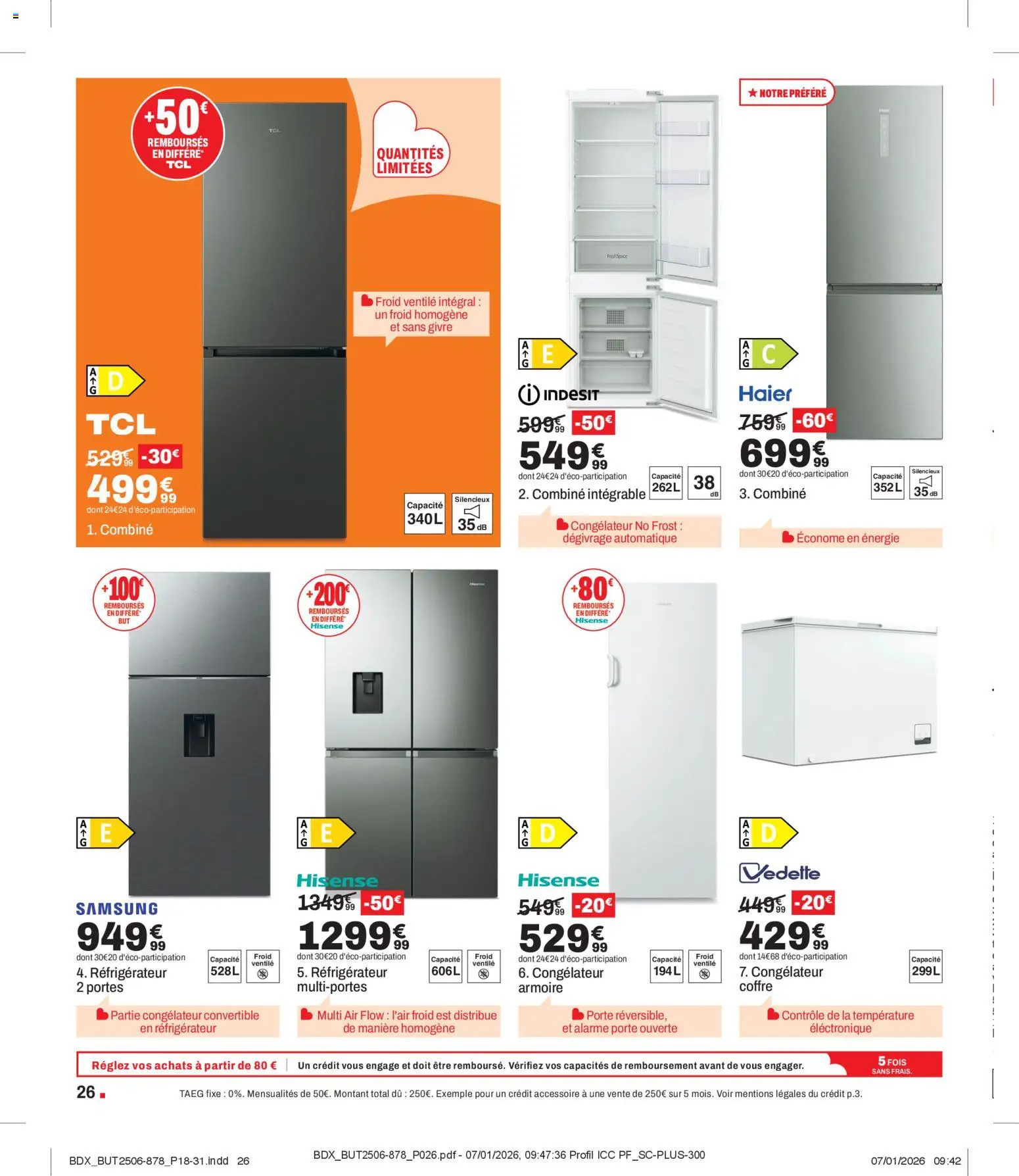 {H1} | Page: 26 | Produits: Réfrigérateur, Congélateur, Porte, Armoire