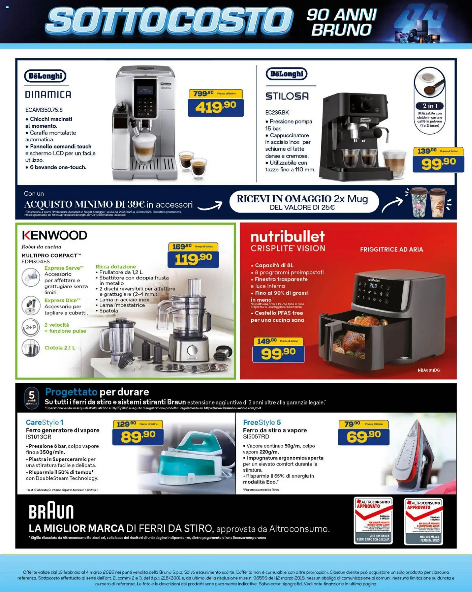 Volantino BRUNO del 19.02.2026 | Pagina: 37 | Prodotti: Schermo, Caffè, Caldaia, Ferro da stiro