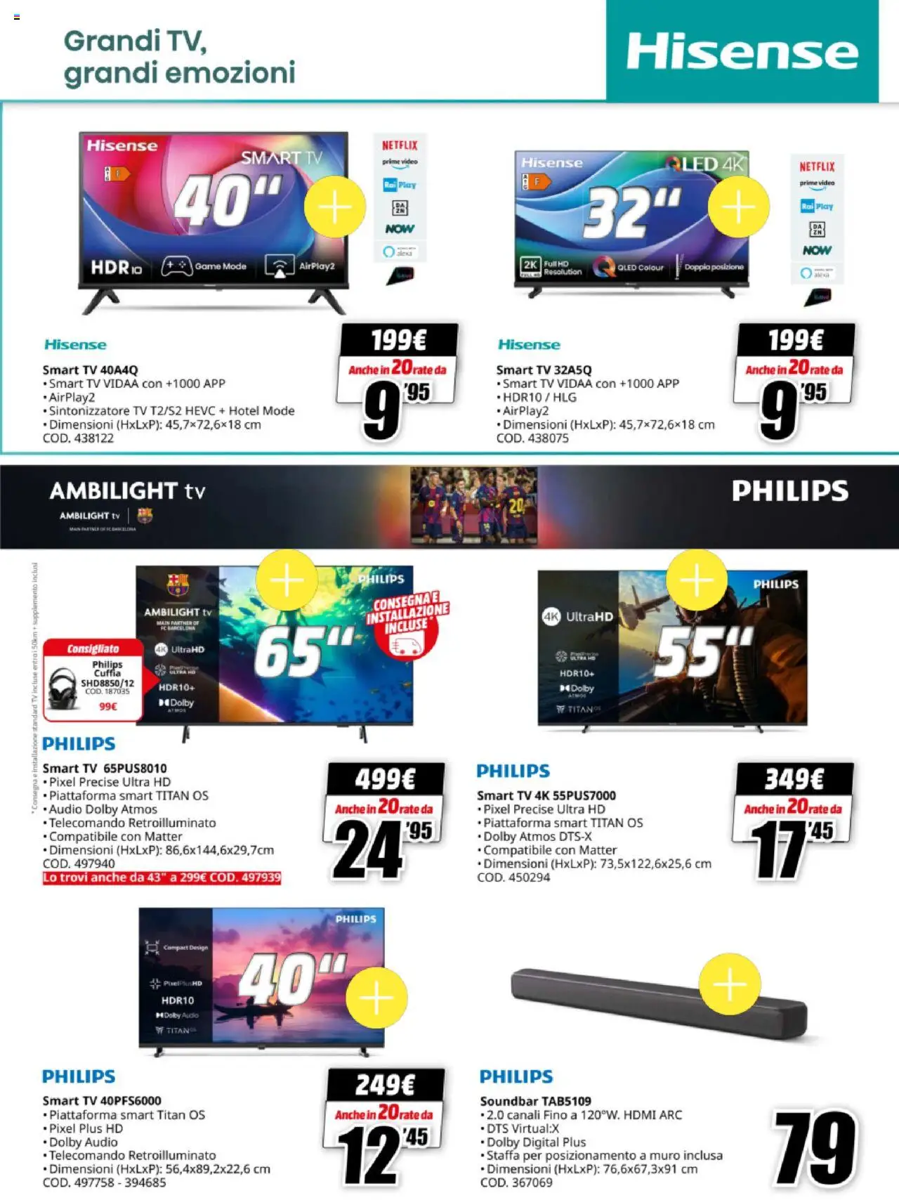 Volantino Media World del 13.10.2025 | Pagina: 21 | Prodotti: smart TV, Soundbar, TV, Audio
