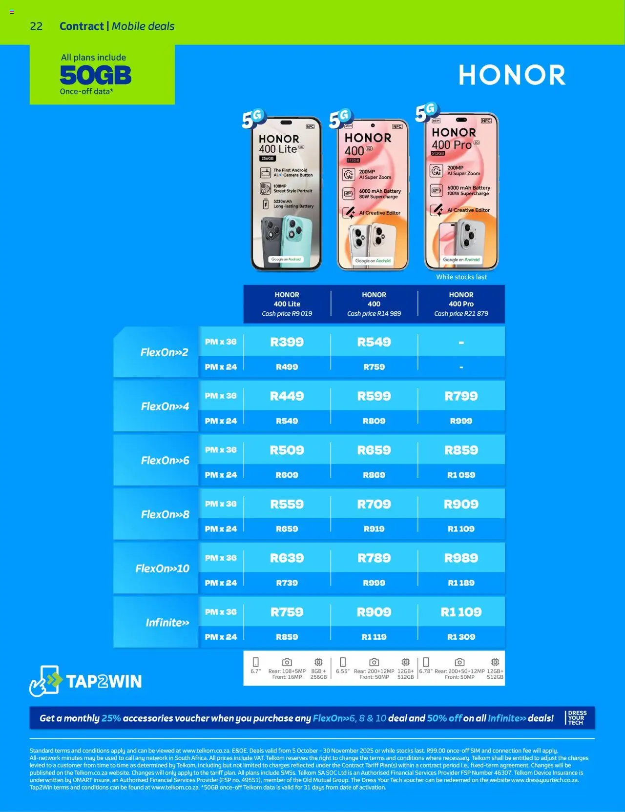 New Telkom catalogue – valid from 05.10.2025 | Page: 22 | Products: Dress, Data, Sim, Battery