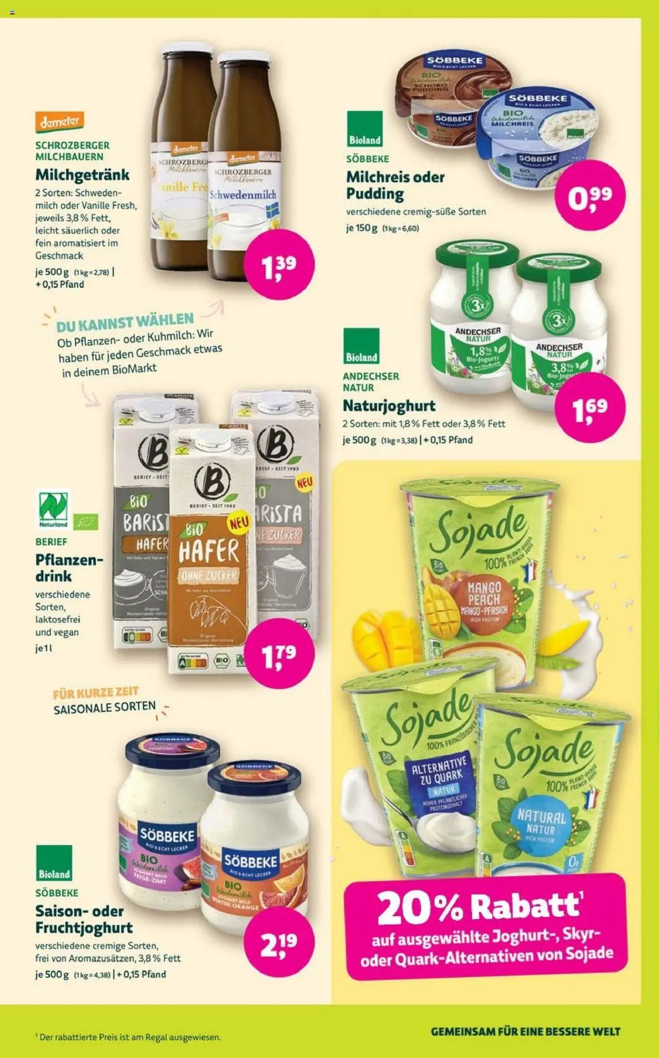 Denns BioMarkt Angebote – gültig ab 10.09.2025 | Seite: 3 | Produkte: Joghurt, Regal, Pudding, Mango