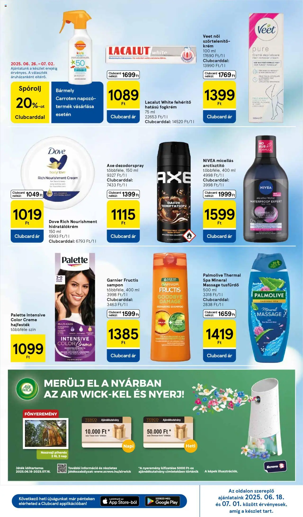 Tesco akciós ujság - amely érvényes a következő dátumtól: 26.06.2025 | Oldal: 27 | Termékek: Body, Hajfesték, Szőrtelenítő, Sampon