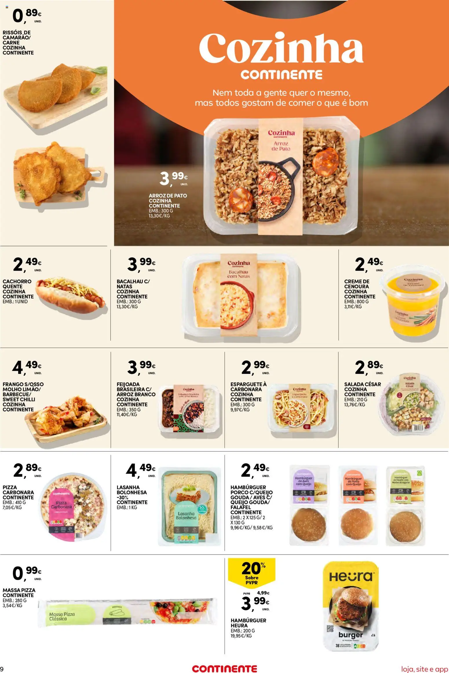 Continente Semanal Continente Bom Dia │ válido de 13.01.2026 | Página: 9 | Produtos: Queijo, Arroz, Carne, Cenoura