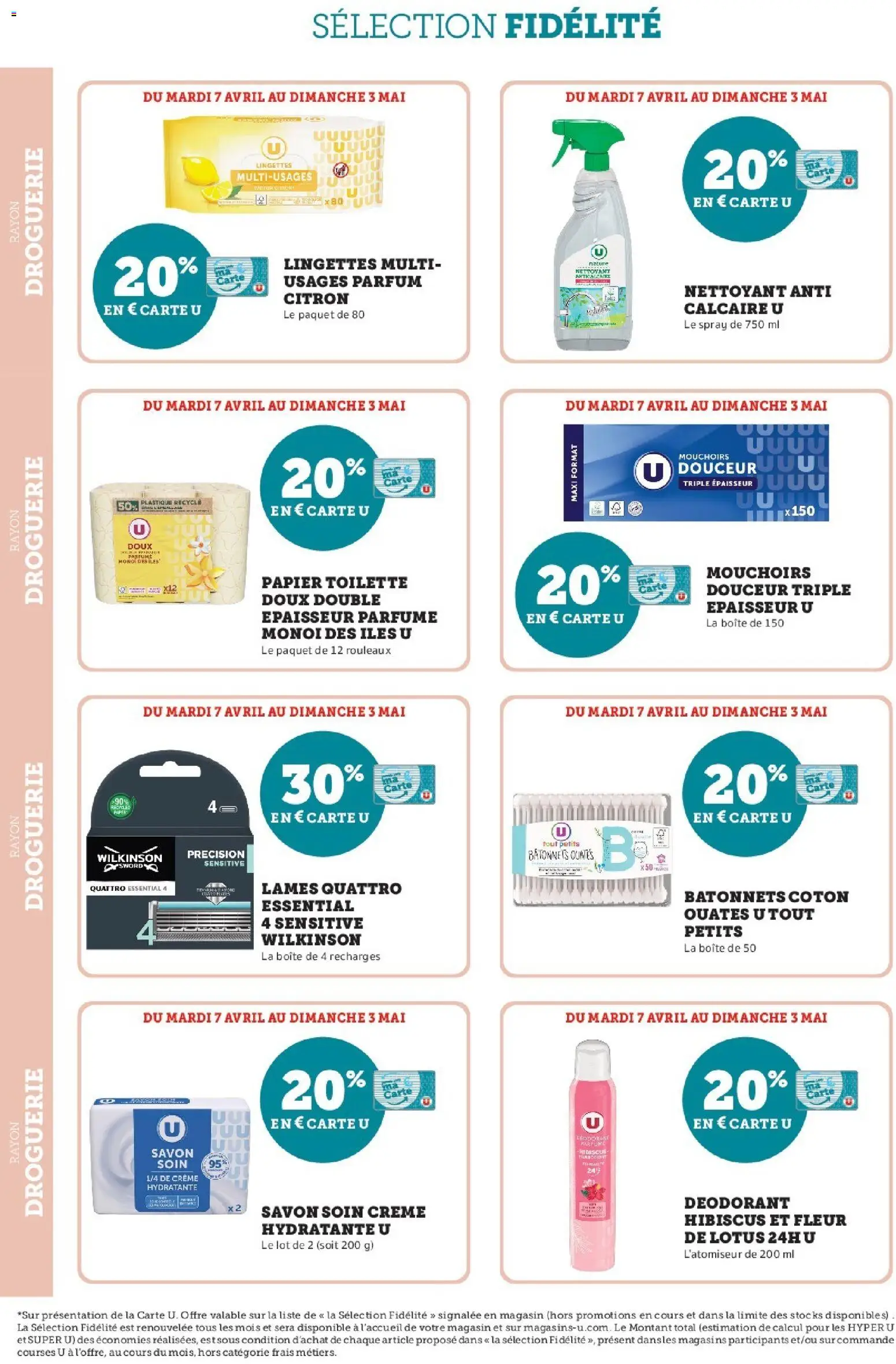 {H1} | Page: 10 | Produits: Papier toilette, Coton, Déodorant, Mouchoirs