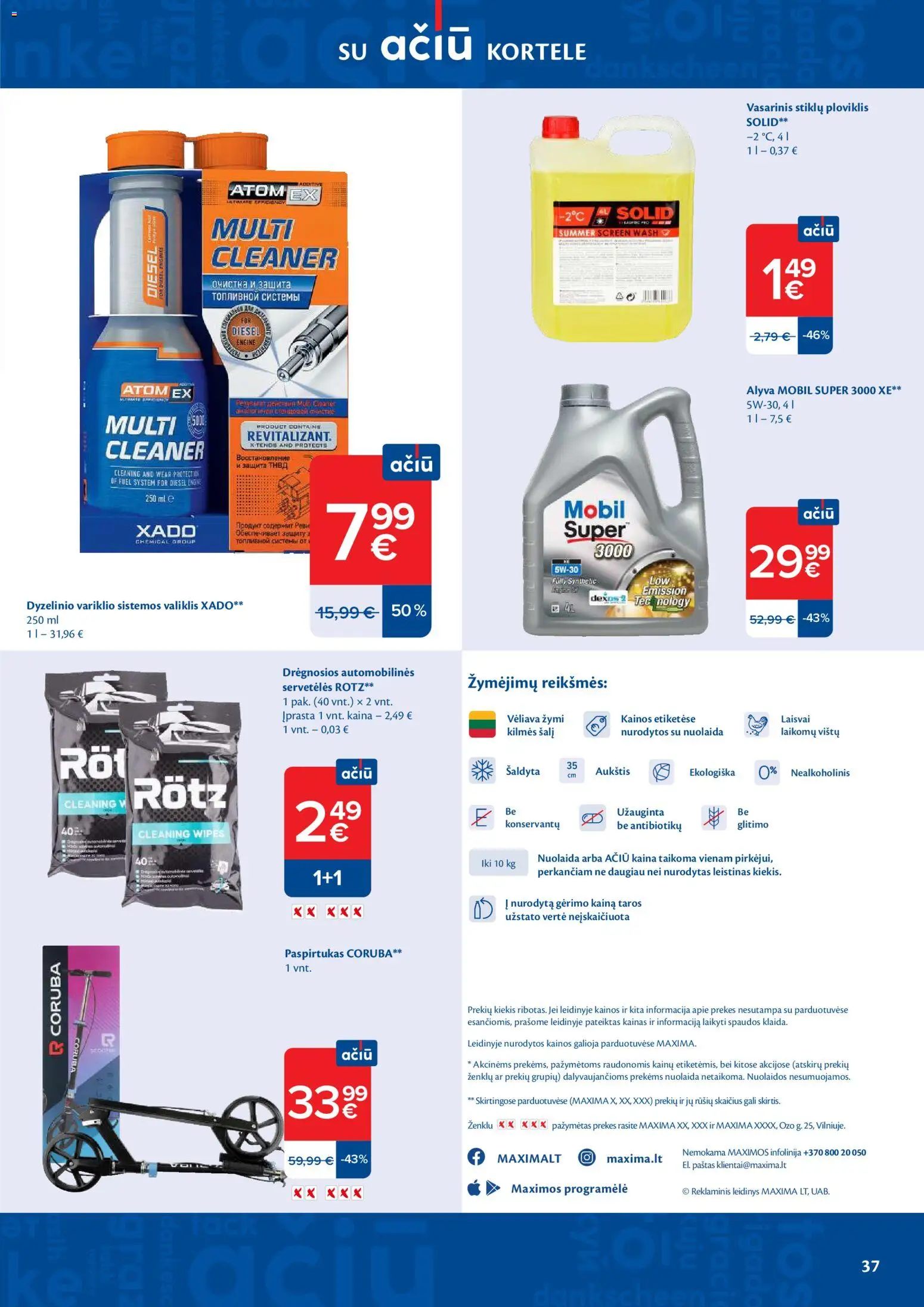 MAXIMA akcijos nuo 24.03.2026 | Puslapis: 37 | Prekių: Alyva, Ploviklis