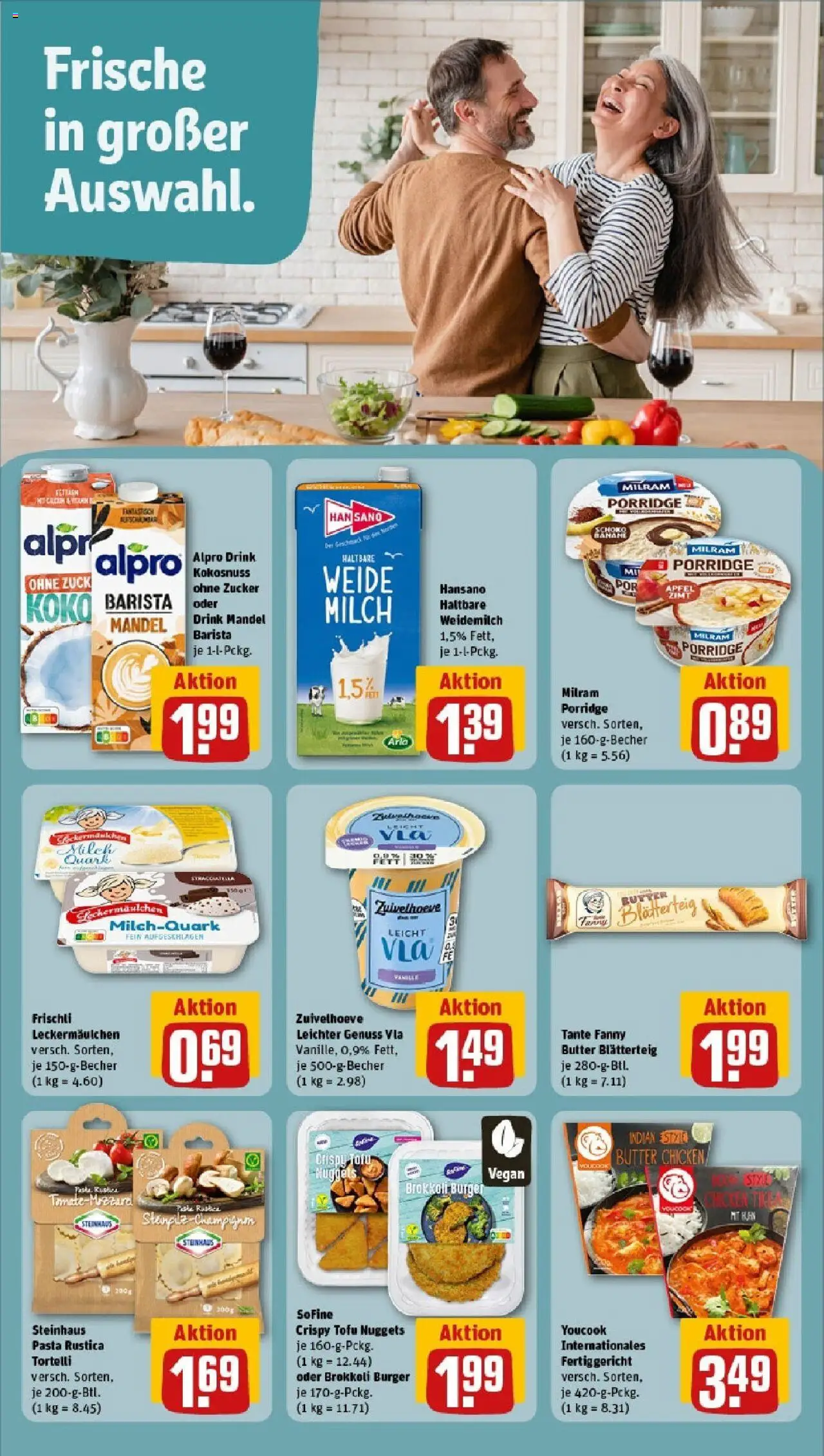 Rewe - Rewe: Wochenangebote (ab 20.04.2025) zum Blättern » Angebote | Seite: 12 | Produkte: Quark, Butter, Äpfel, Pasta