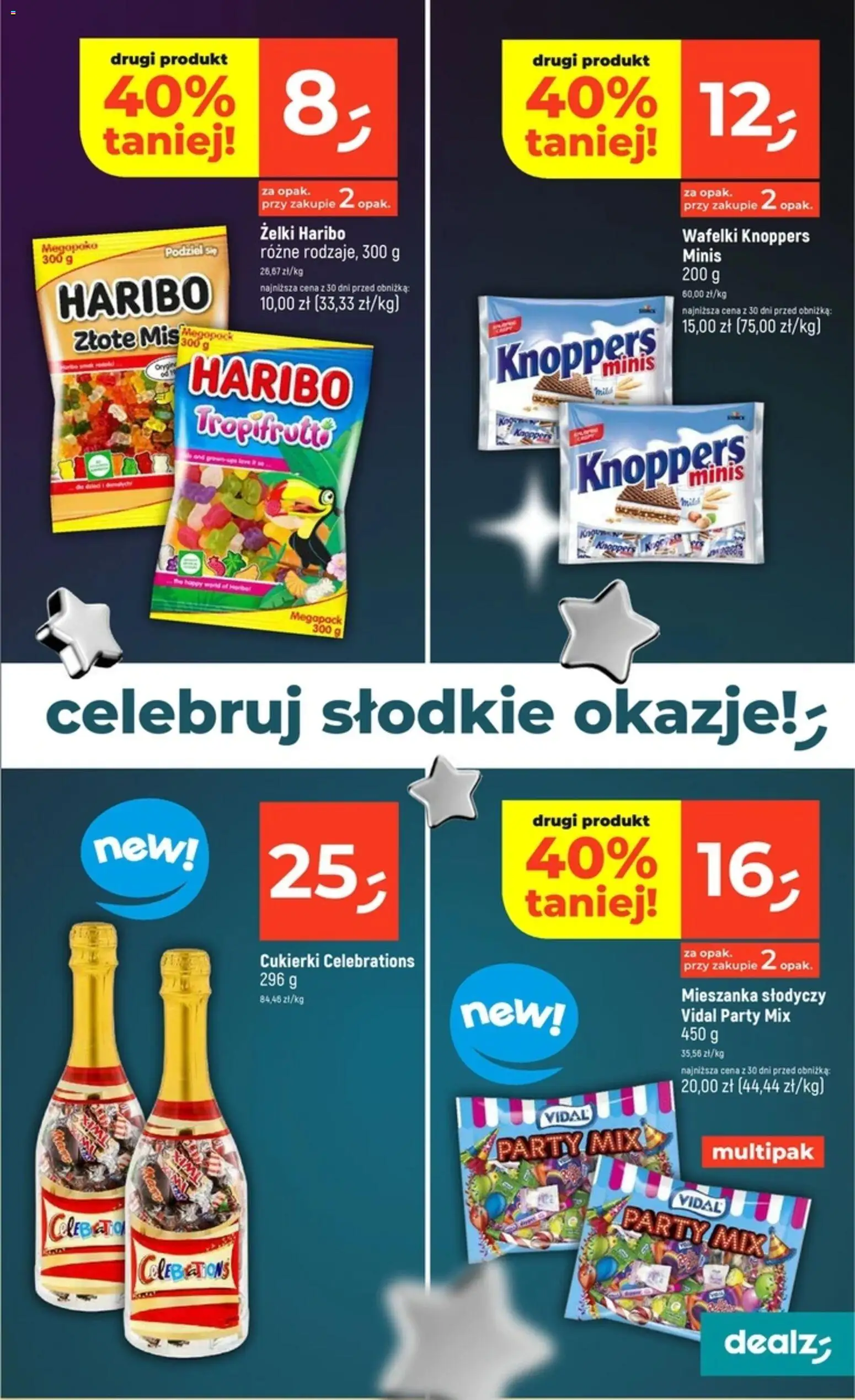 Dealz Gazetka od 27.12.2025 | Strona: 15 | Produkty: Żelki haribo, Cukierki celebrations, Wafelki, Żelki