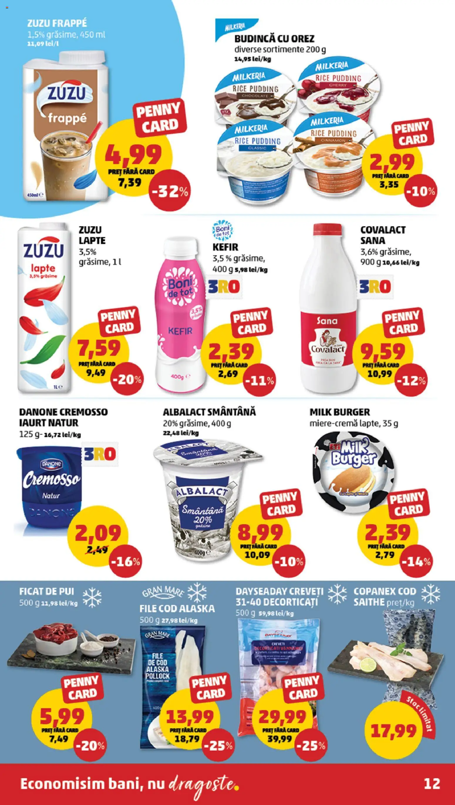 Noul catalog PENNY – valabil de la 18.02.2026 | Pagină: 12 | Produse: Hacıyatmaz Kedi Oyuncağı, Lapte, Planche de surf, Smântână