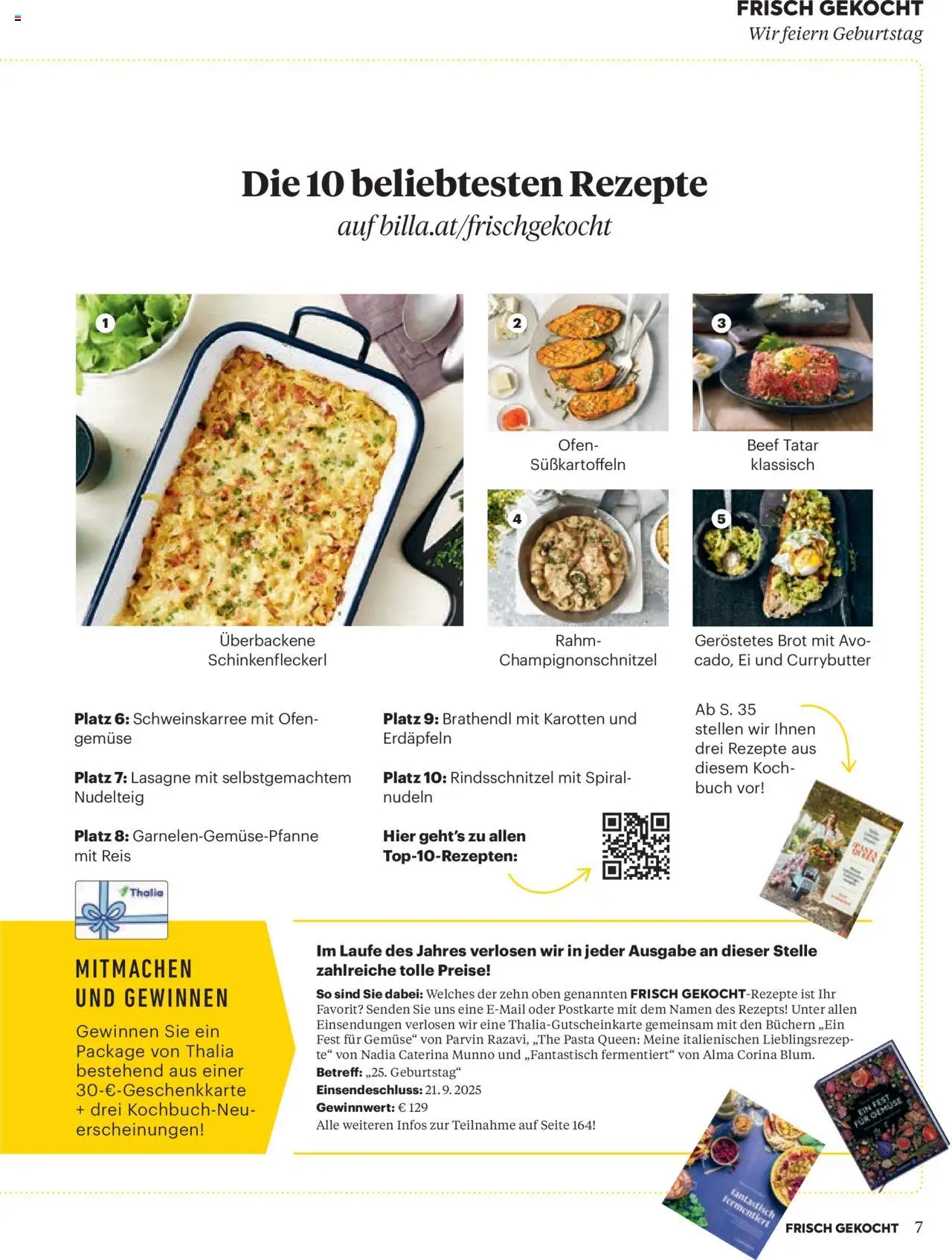 Billa Frisch Gekocht gültig ab 01.09.2025 | Seite: 5 | Produkte: Pasta, Gemüse, Ofen, Brot