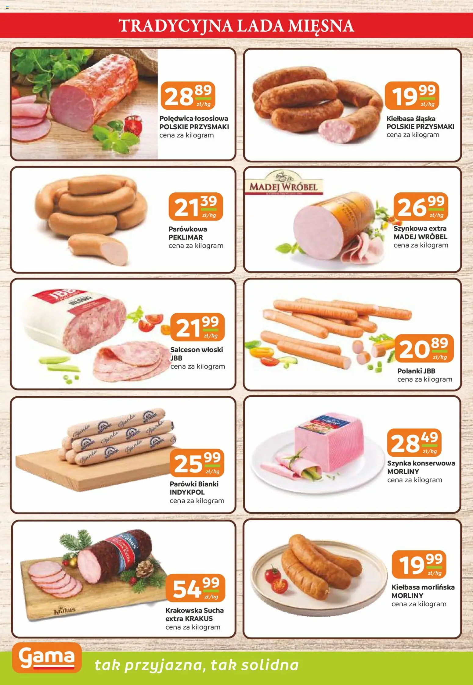 Gama Gazetka od 15.01.2026 | Strona: 2 | Produkty: Kiełbasa, Parówki, Szynka, Kiełbasa śląska