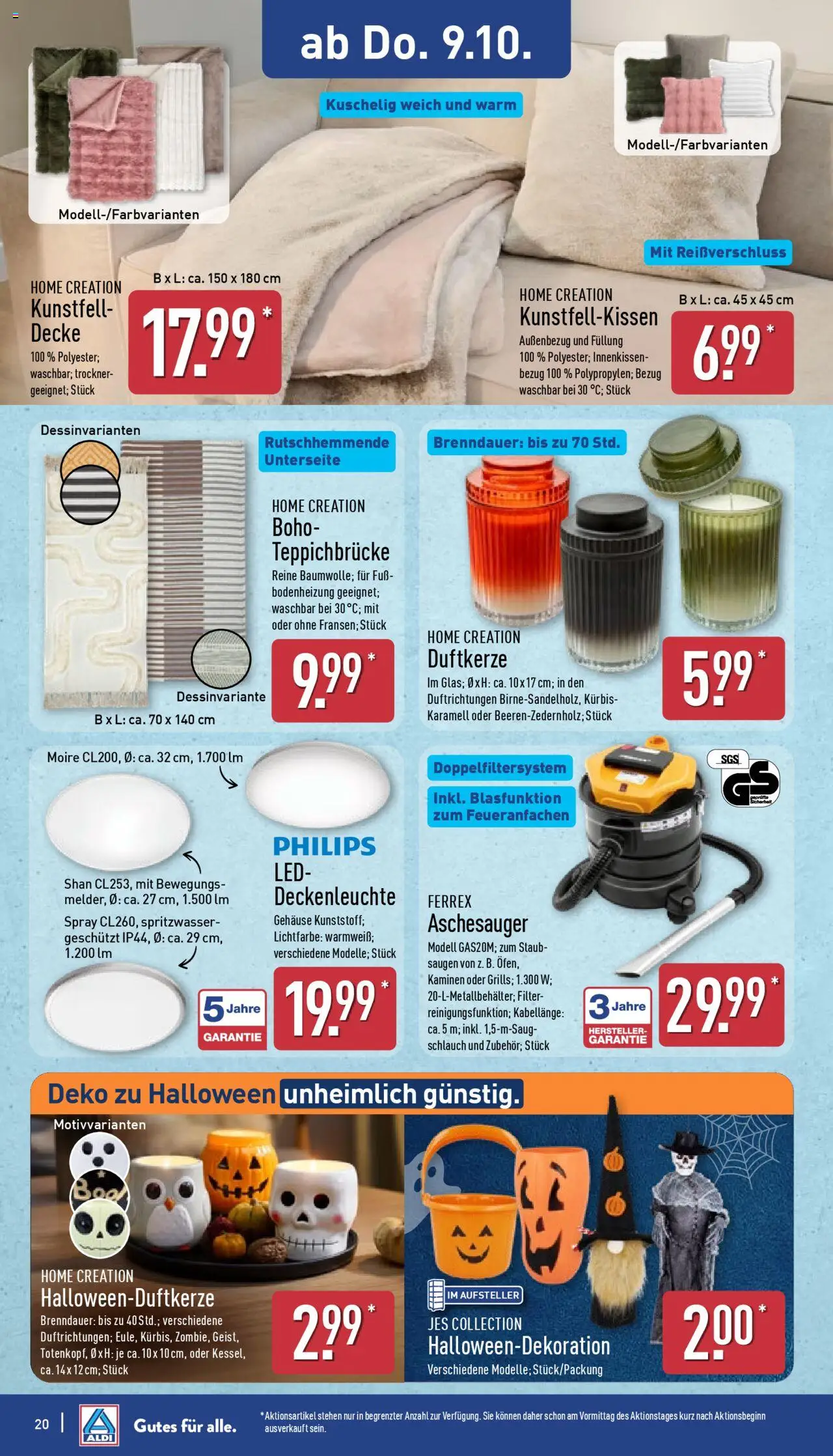 Aldi Prospekt 	 – gültig ab 06.10.2025 | Seite: 20 | Produkte: Trockner, Ofen, Kürbis, Home creation