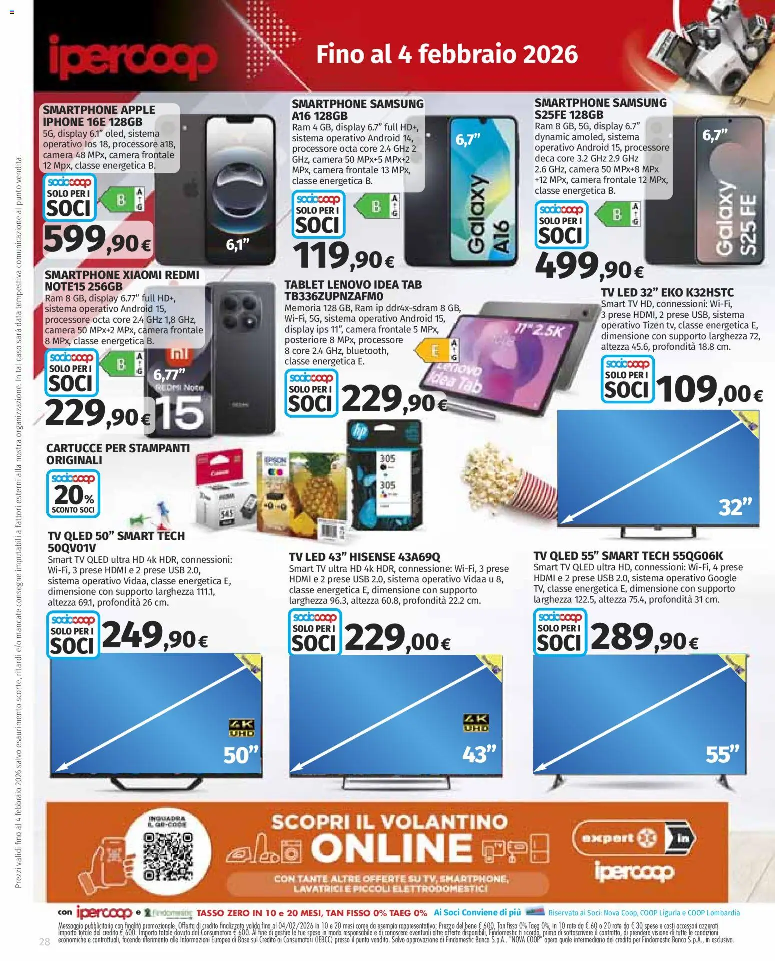 Volantino Ipercoop del 15.01.2026 | Pagina: 28 | Prodotti: Data, Smartphone, Tablet, Samsung