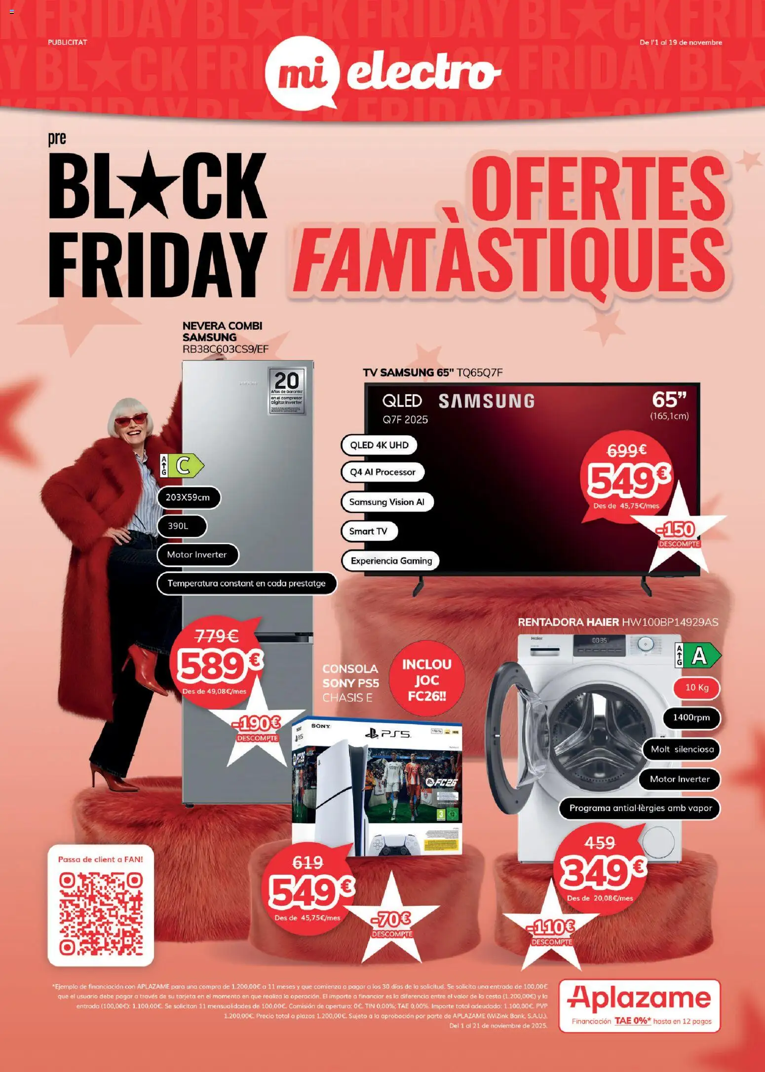 Mi Electro Black Friday Cat │ válido desde el 01.11.2025 | Página: 1 | Productos: Consola, Combi, Nevera, Cesta