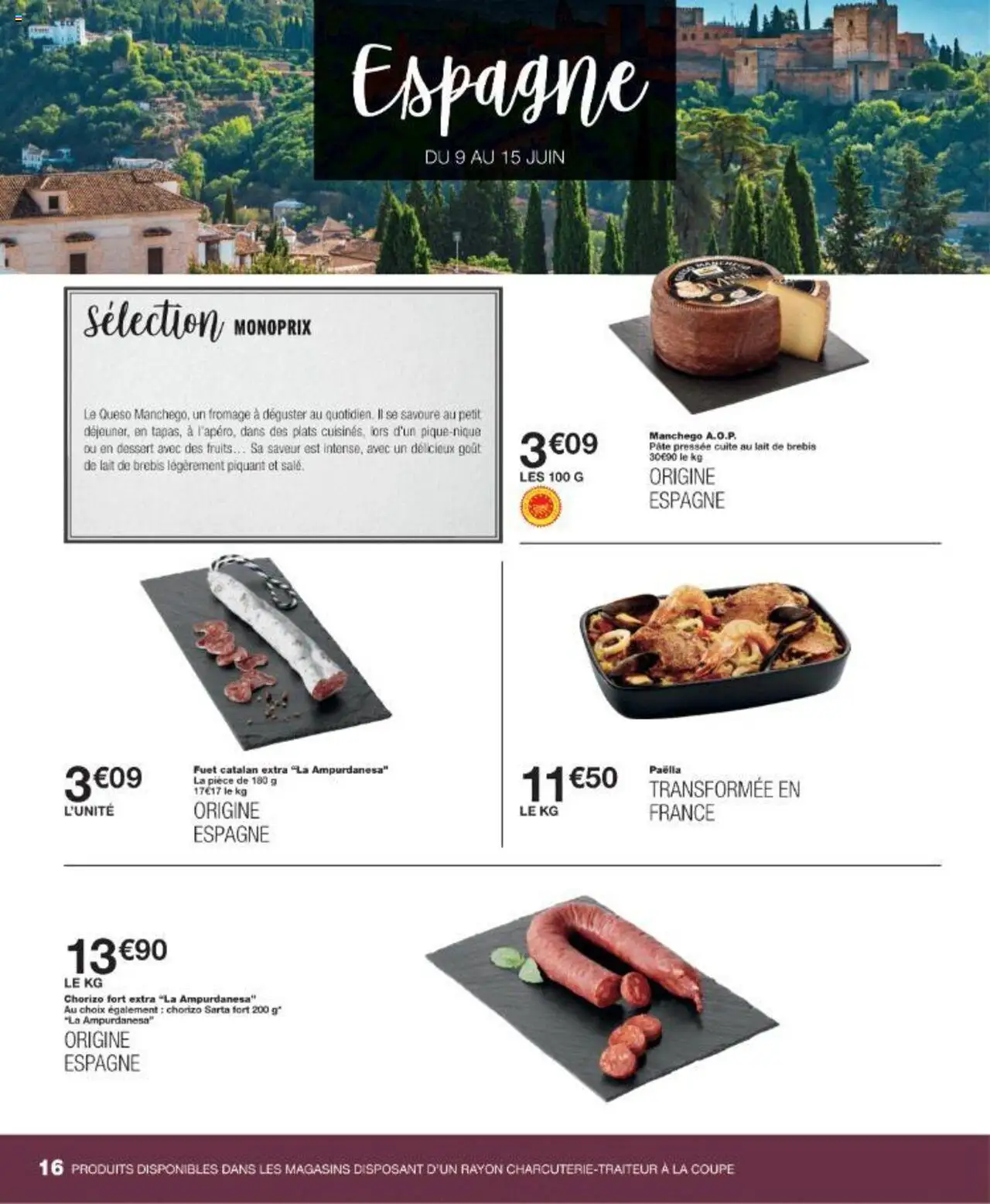  | Page: 16 | Produits: Chorizo, Lait, Fromage