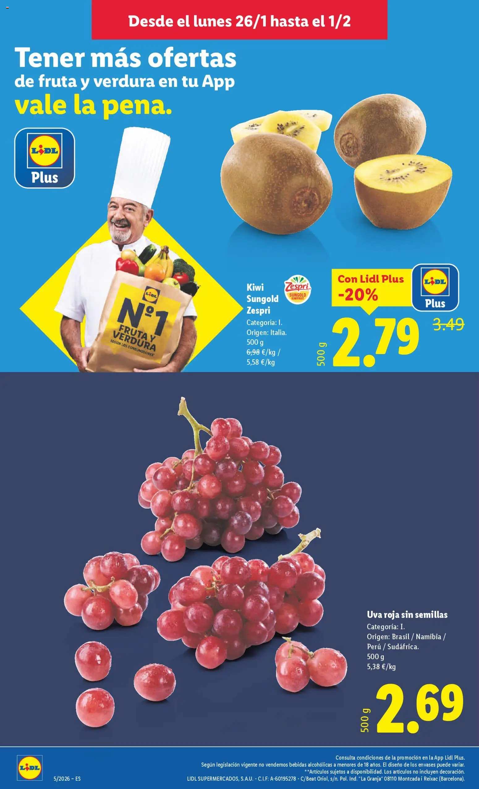 Lidl folleto │ válido desde el 26.01.2026 | Página: 4 | Productos: Kiwi