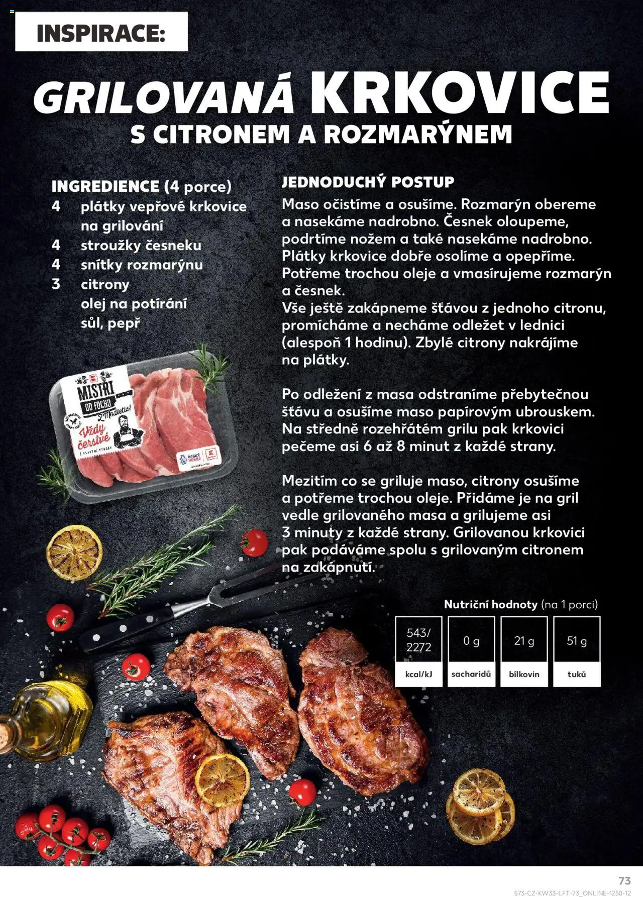Kaufland leták - Brno od 13.08.2025 | Strana: 73 | Produkty: Grilování, Olej, Maso, Krkovice