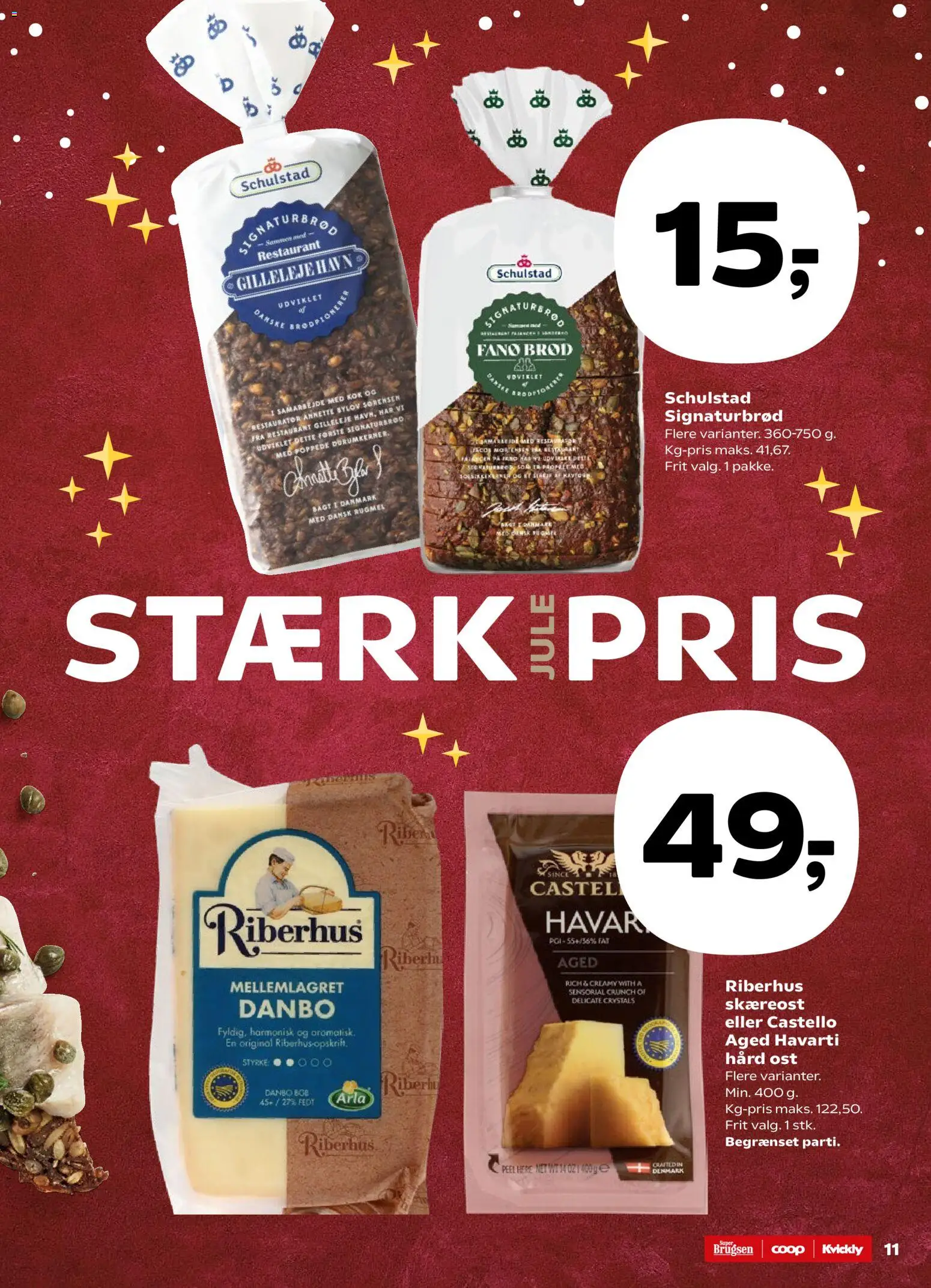 Kvickly tilbudsavis – gyldig fra 19.12.2025 | Side: 13 | Produkter: Ost, Brød