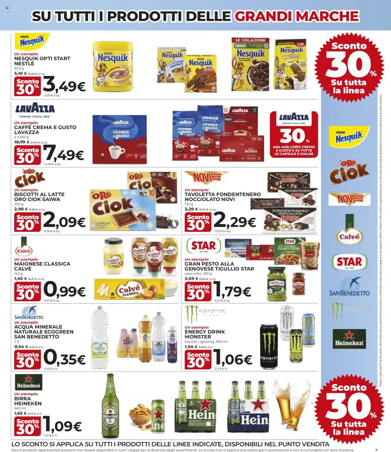 Volantino Ipercoop del 11.09.2025 | Pagina: 9 | Prodotti: Caffè, Maionese, Lavazza, Vaso