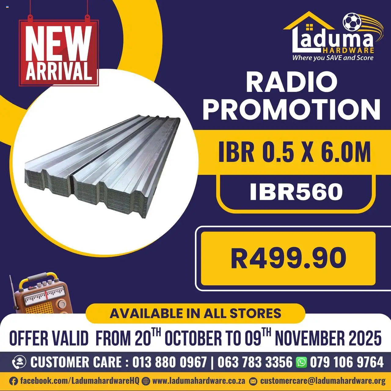 New Laduma Hardware catalogue – valid from 20.10.2025 | Page: 3 | Products: Radio