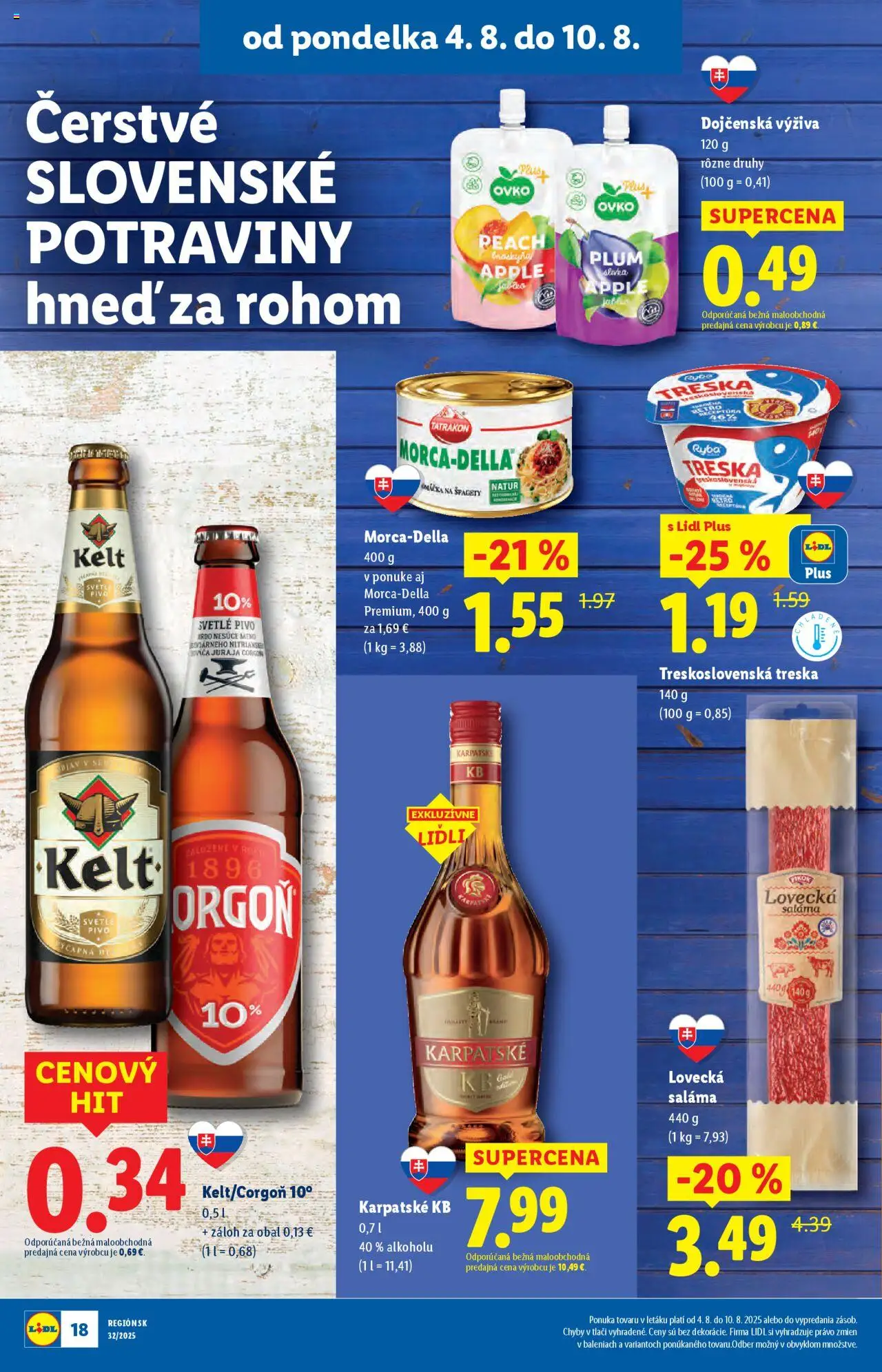 Lidl leták │ platný od 04.08.2025 | Strana: 20 | Produkty: Ryba, Omáčka, Treska, Špagety