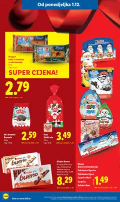 Kinder Bueno čokoladna jaja Čokoladne figurice Čokoladna figura Surprise Maxi Surprise Schoko-Bons, Bueno čokoladna jaja, Čokoladne figurice, Čokoladna figura, Surprise Maxi, Surprise, Schoko-Bons - Pregled kataloga iz trgovine Lidl, vrijedi od 01.12.2025 | Stranica: 14