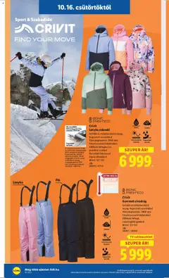 Lidl Akciós újság - amely érvényes a következő dátumtól: 16.10.2025 | Oldal: 22 | Termékek: Sínadrág
