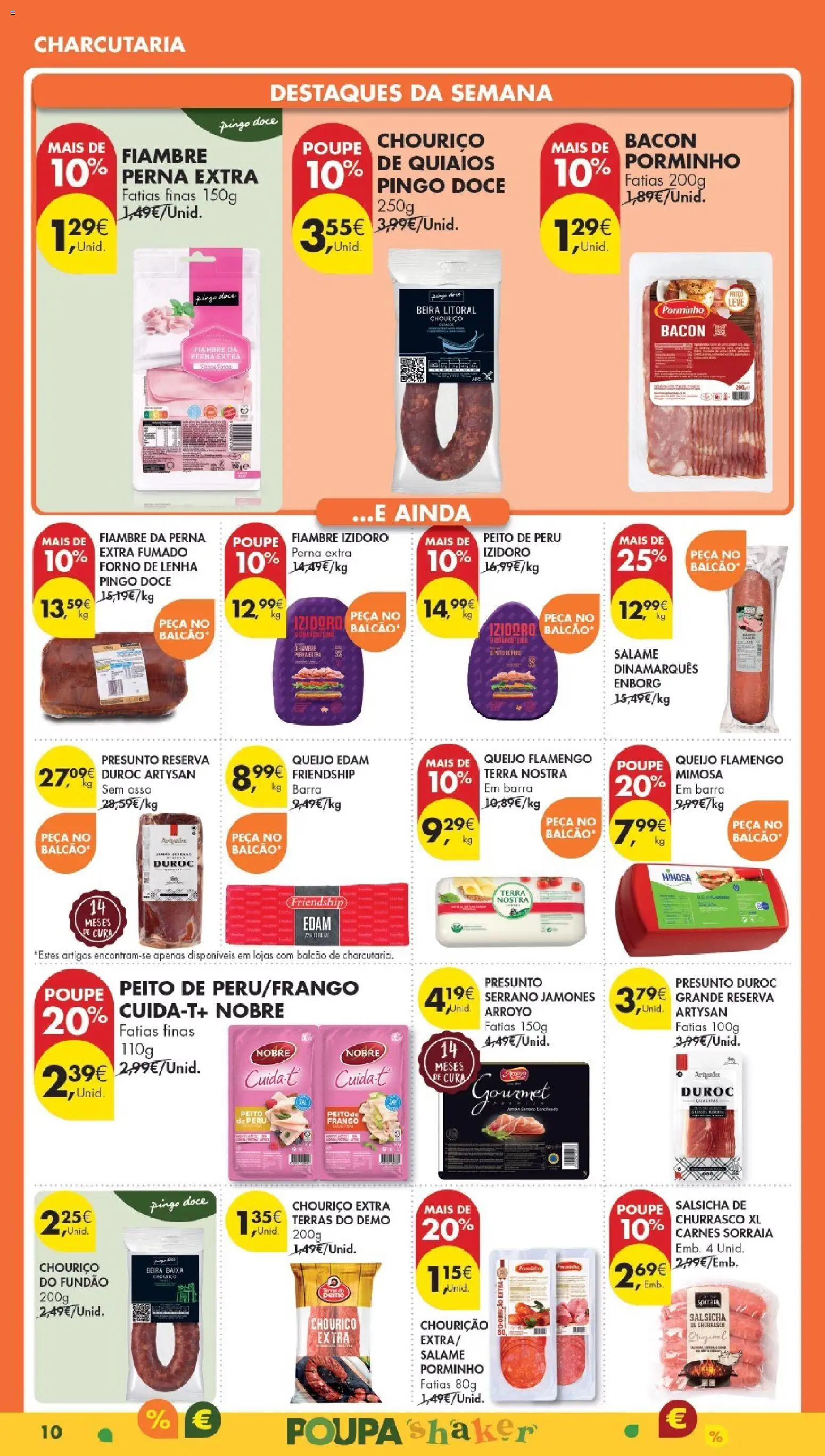 Pingo Doce Poupe Esta Semana Madeira │ válido de 17.02.2026 | Página: 10 | Produtos: Bacon, Peru, Queijo, Salame