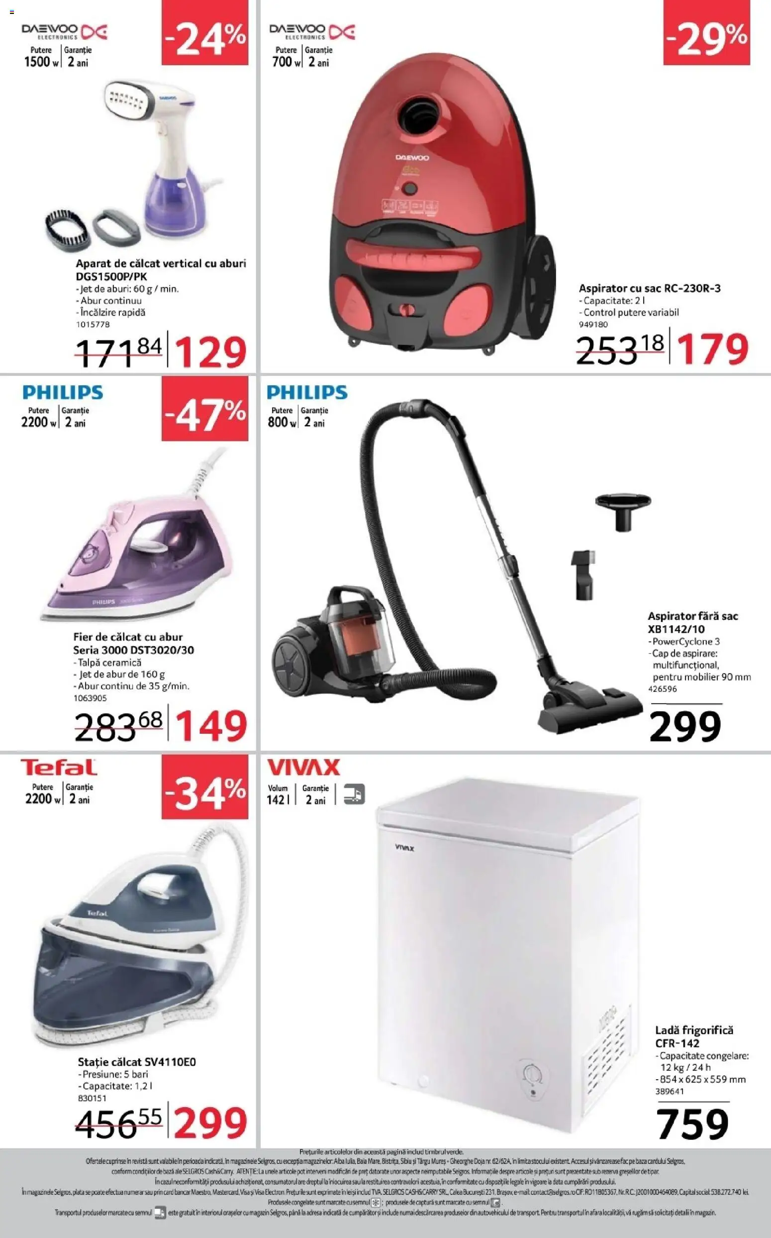 Noul catalog Selgros – valabil de la 14.11.2025 | Pagină: 16 | Produse: Enginar, Aparat de călcat, Fier de călcat, Aspirator