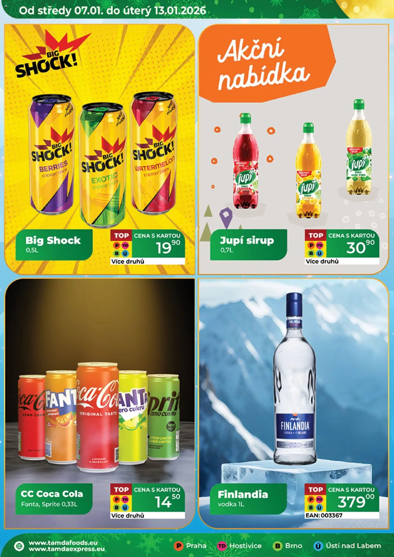 Tamda Foods leták od 07.01.2026 | Strana: 16 | Produkty: Vodka, Coca cola, Aloe vera, Big Shock