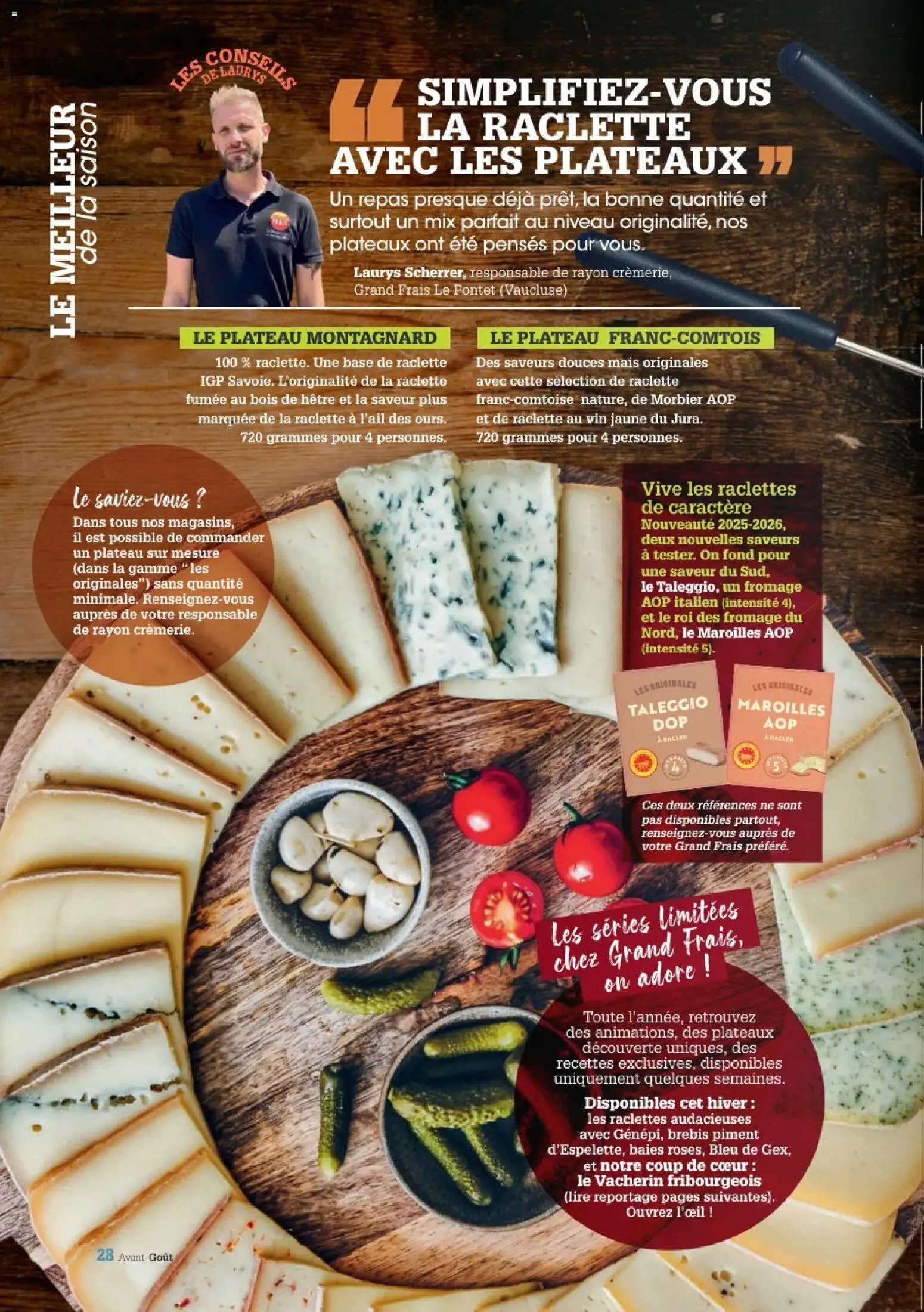 {H1} | Page: 28 | Produits: Plateau, Morbier aop, Piment, Fromage