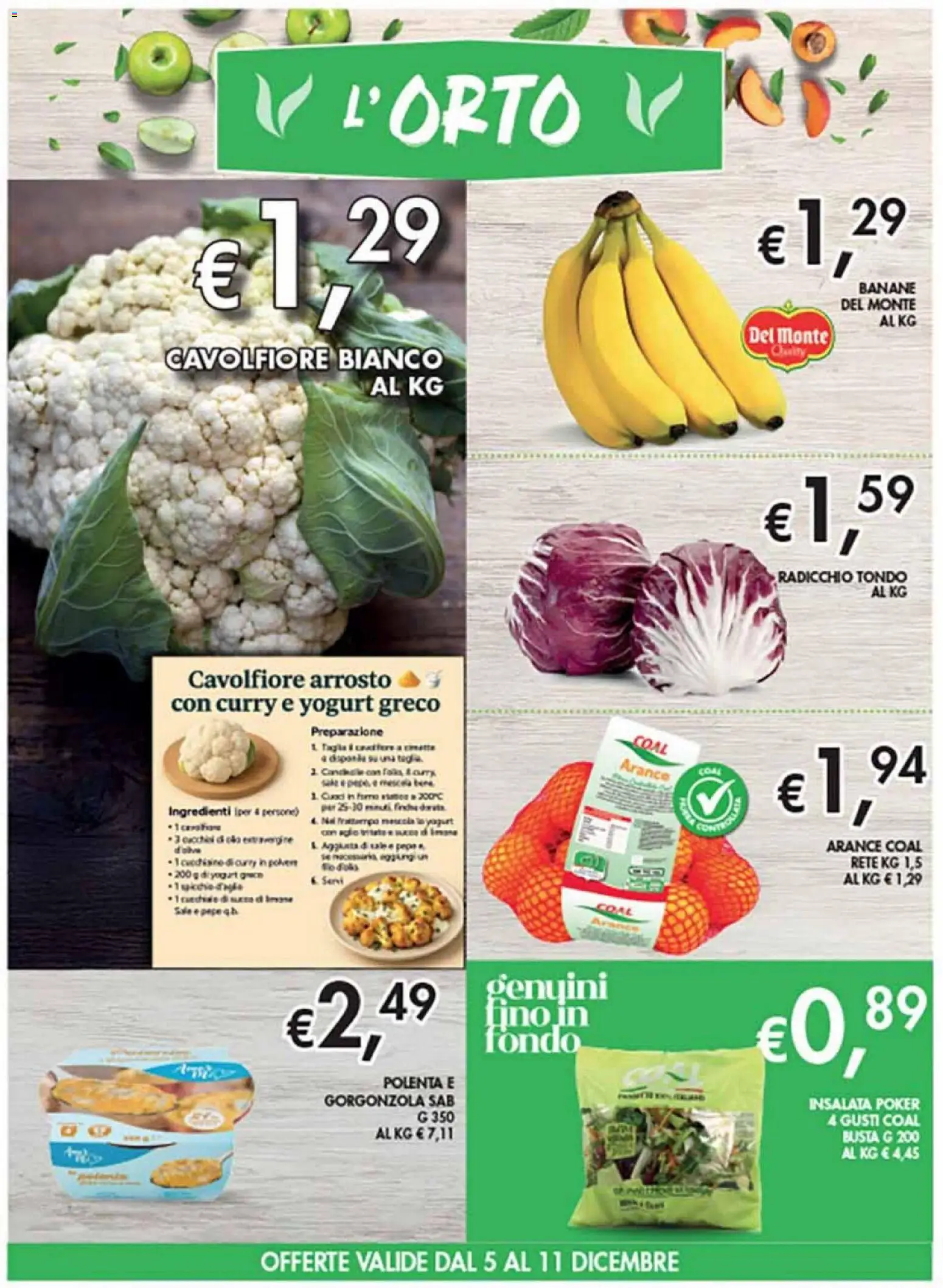 Volantino Coal del 28.11.2025 | Pagina: 3 | Prodotti: Arrosto, Insalata, Pepe, Cavolfiore