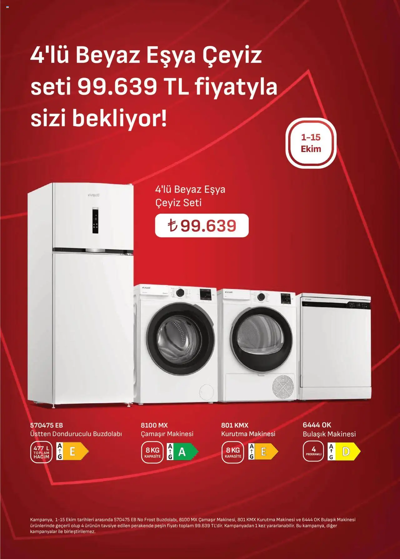 Arçelik Katalog - 01.10.2025 tarihinden itibaren geçerlidir | Sayfa: 3 | Ürünler: Kurutma makinesi, Buzdolabı, Çamaşır makinesi, Bulaşık makinesi