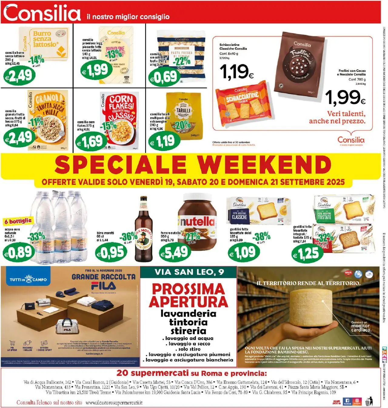 Volantino Il Castoro del 17.09.2025 | Pagina: 20 | Prodotti: Olio, Nocciole, Mais, Miele