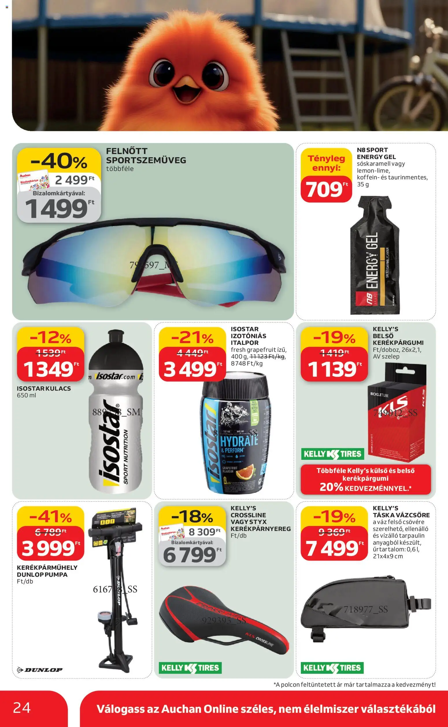 Auchan akciós ujság - amely érvényes a következő dátumtól: 05.03.2026 | Oldal: 24 | Termékek: Táska, Kulacs, Grapefruit, Italpor