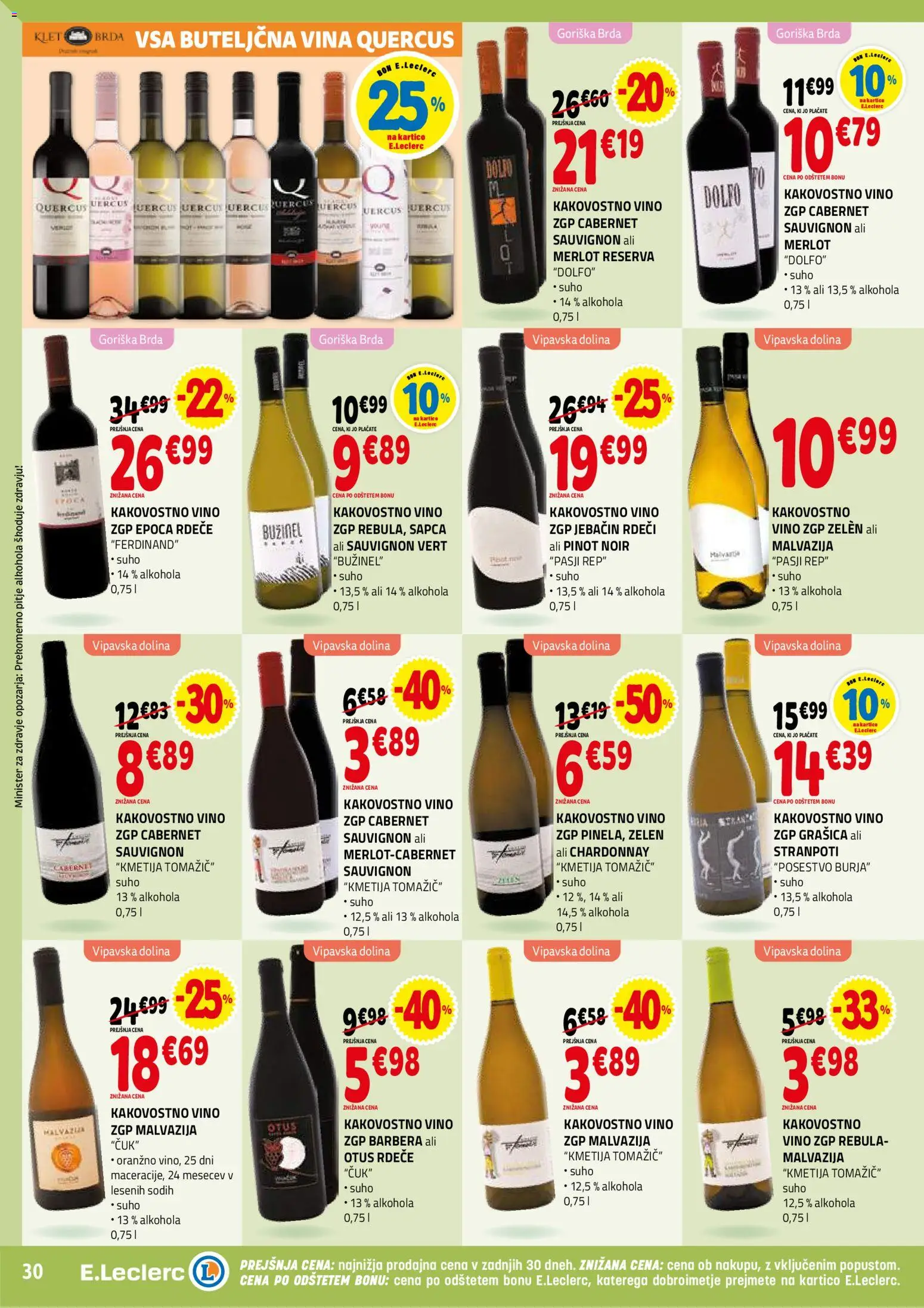 Novi E.leclerc katalog ponudbe – veljaven od 26.11.2025 | Stran: 30 | Izdelki: Vino