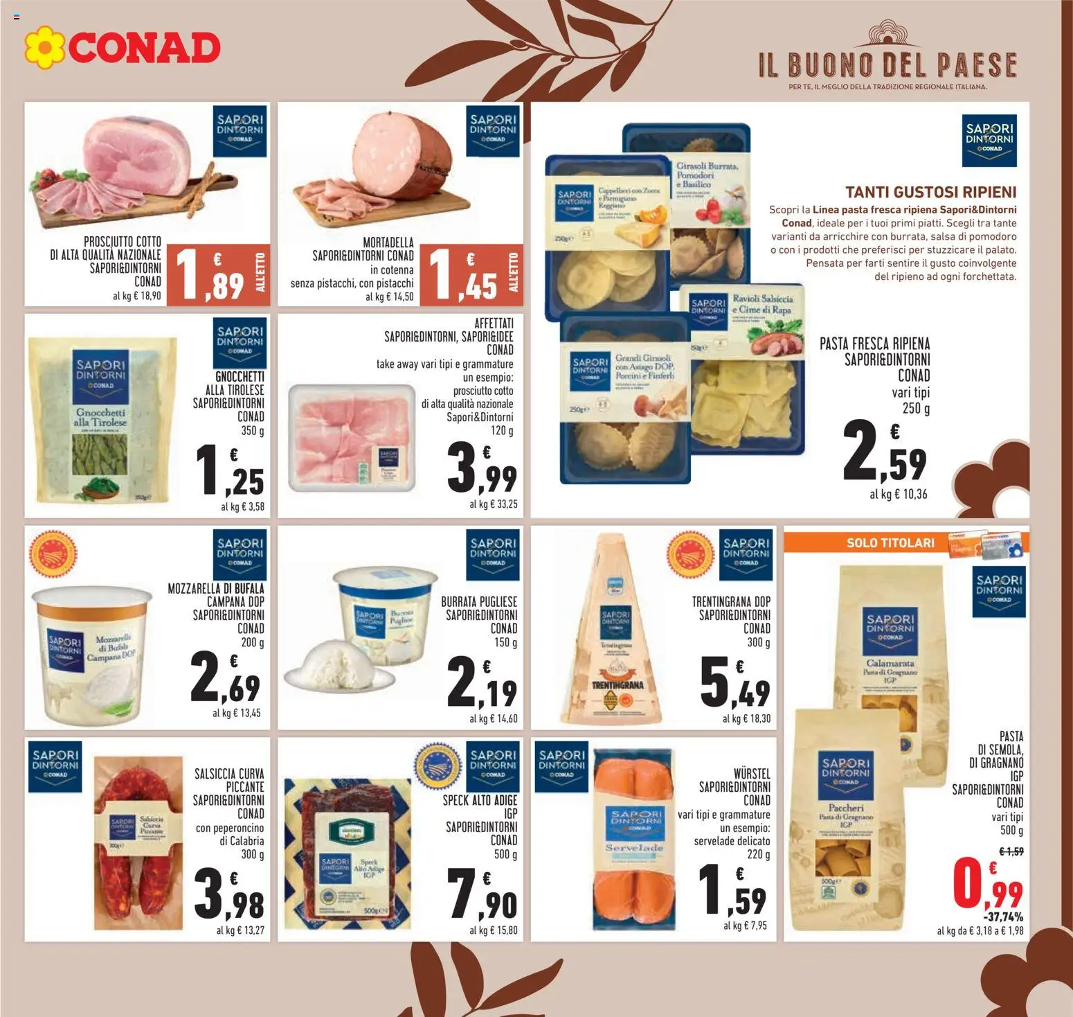 Volantino Conad del 29.01.2026 | Pagina: 7 | Prodotti: Pasta, Ravioli, Pistacchi, Gnocchi