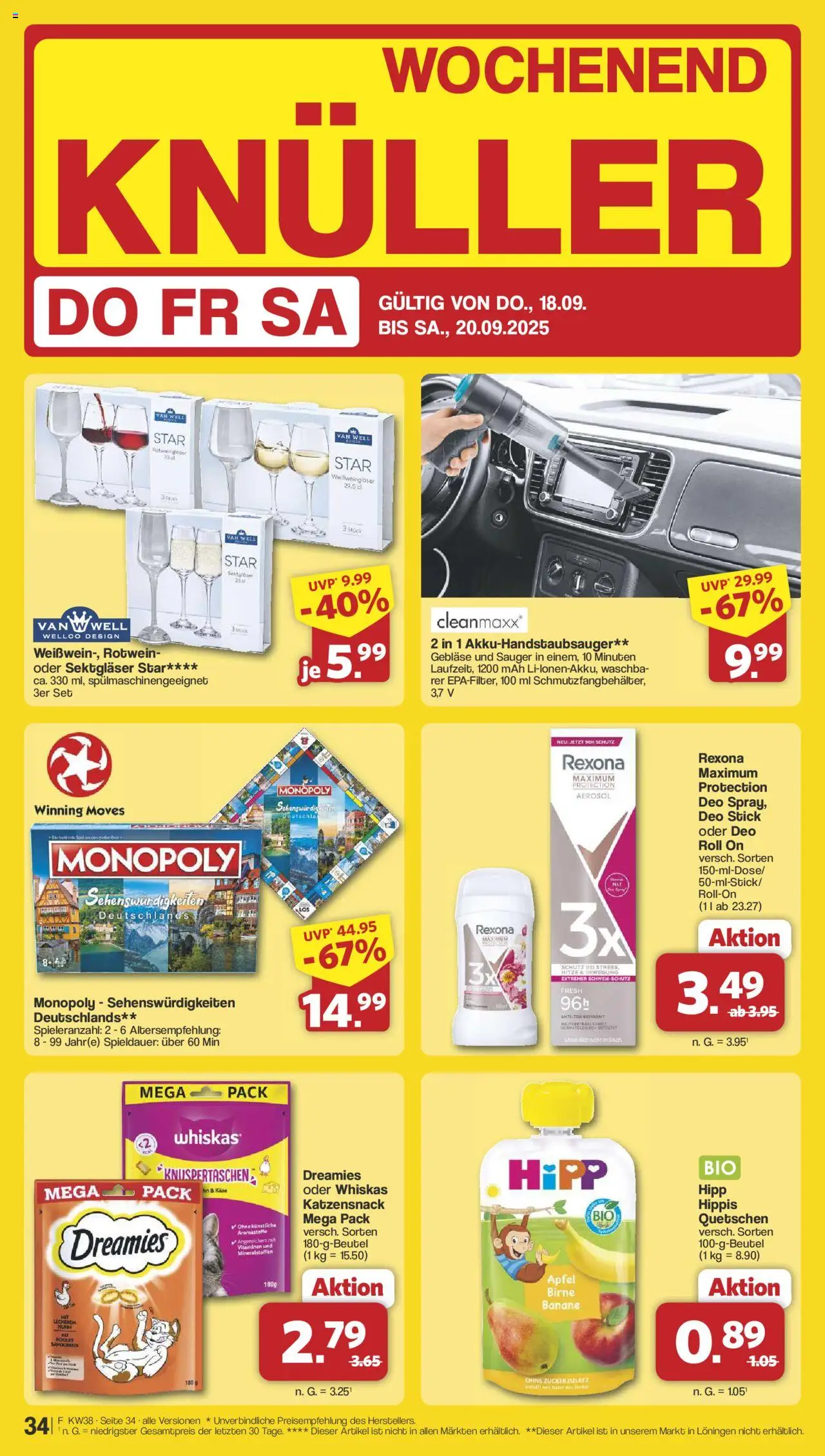 Famila Nordwest Prospekt 	 – gültig ab 15.09.2025 | Seite: 38 | Produkte: Äpfel, Deo Stick, Birne, Whiskas