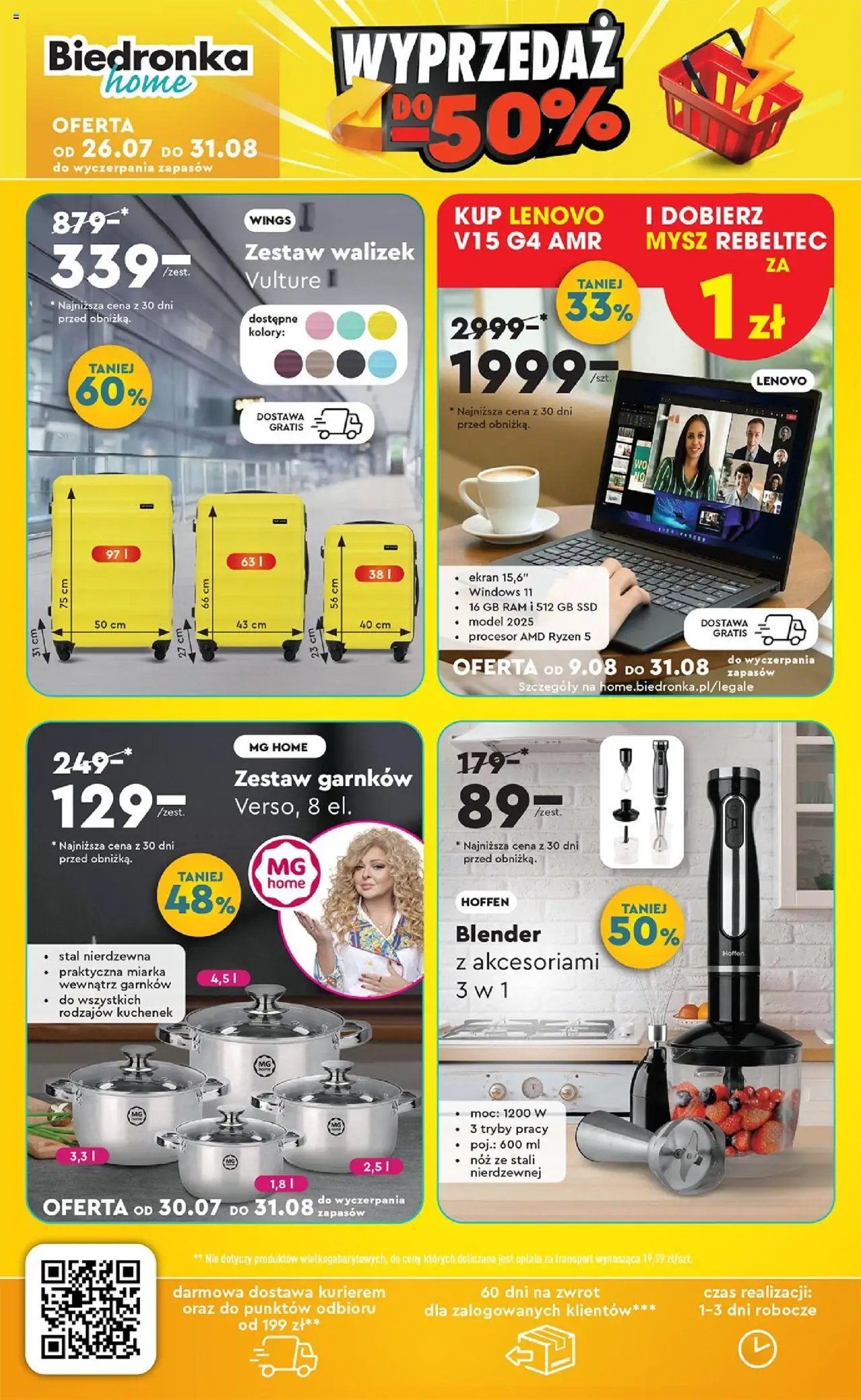 Biedronka gazetka - Home od 23.08.2025 | Strona: 2 | Produkty: Laptop, Mysz, Blender
